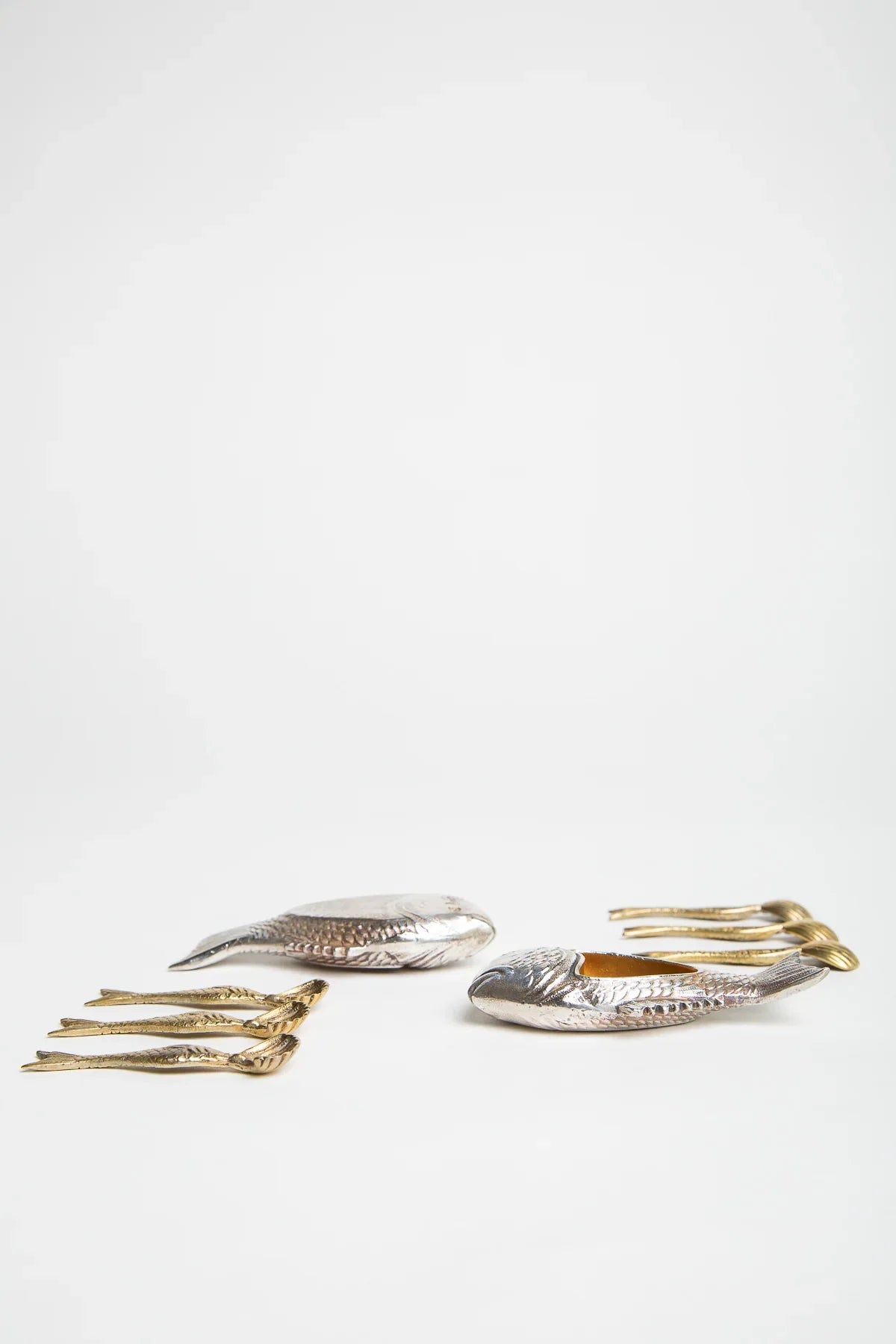 MAXFIELD PRIVATE COLLECTION | 1940'S ATTILIO CODOGNATO SET OF 12 VENETIAN SILVER SALT CELLARS