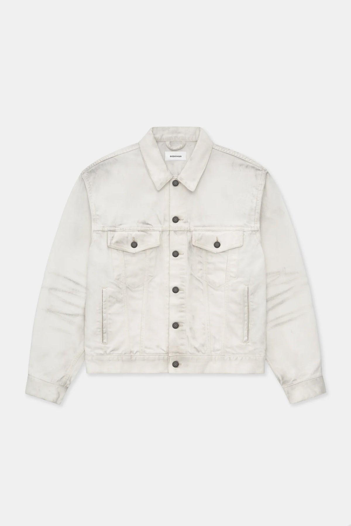 SEEKINGS | DIRTY DENIM TRUCKER JACKET