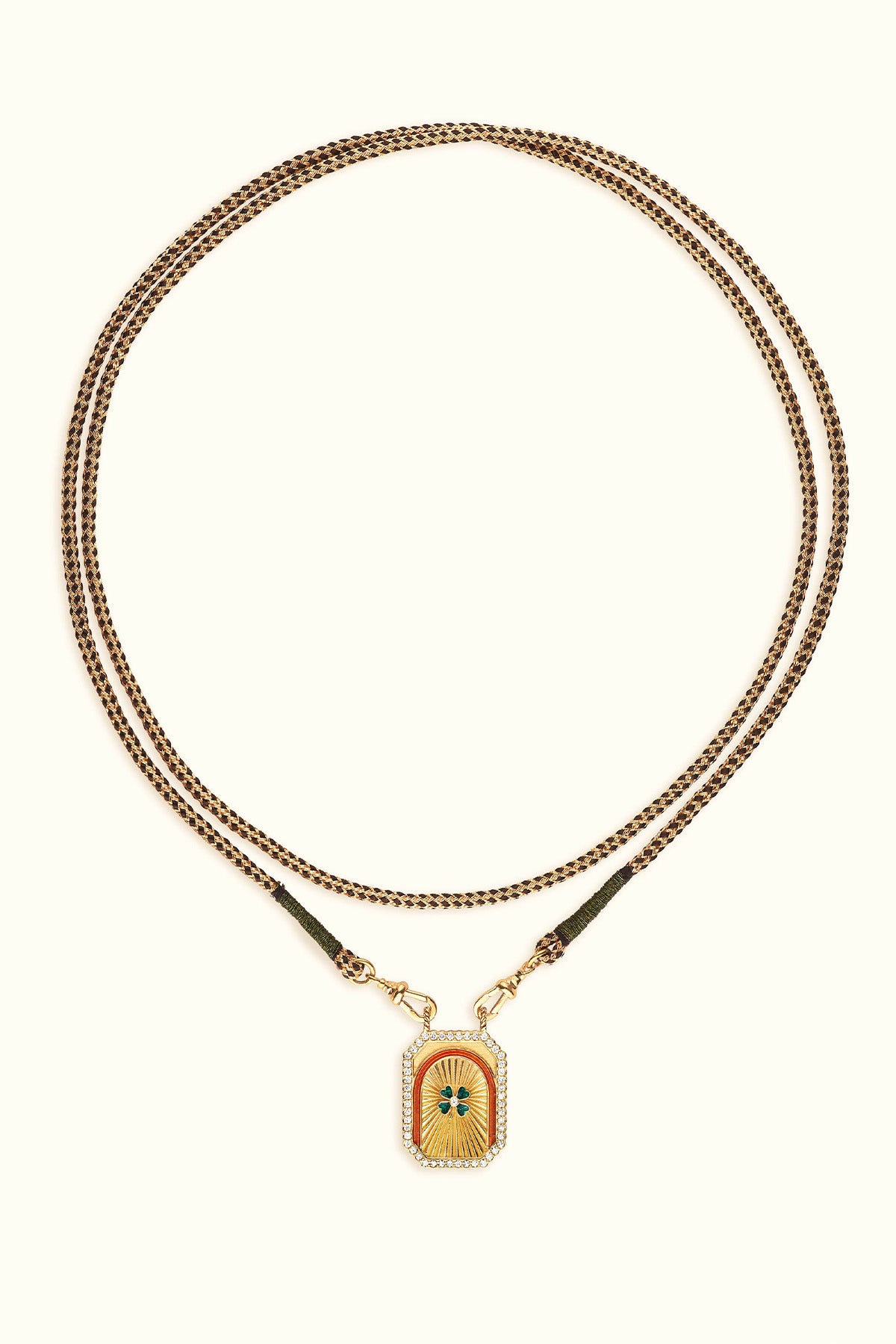 MARIE LICHTENBERG | 18K GOLD MIINI CLOVER SCAPULAR - MAXFIELD LA