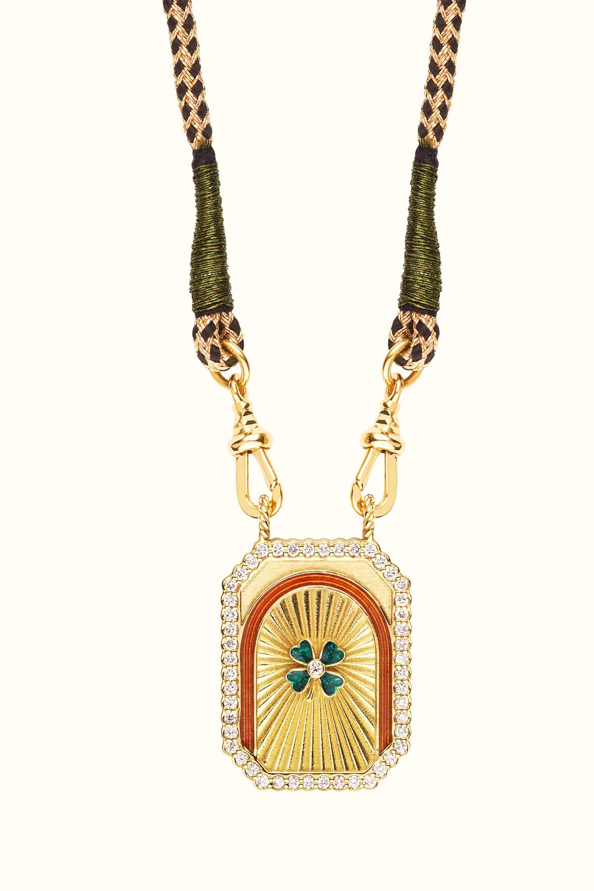 MARIE LICHTENBERG | 18K GOLD MIINI CLOVER SCAPULAR - MAXFIELD LA