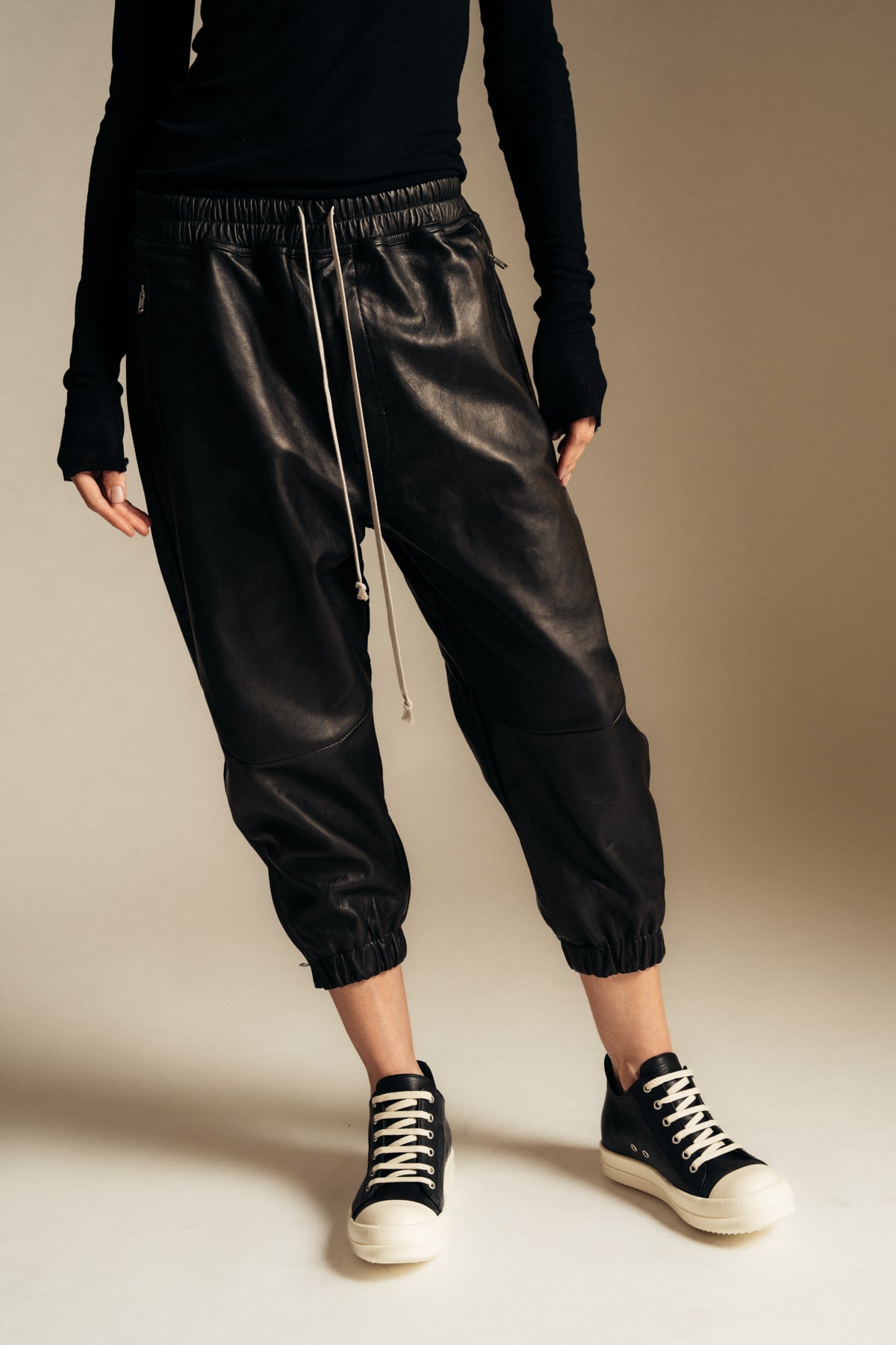 RICK OWENS | CROPPED TRACK PANTS - MAXFIELD LA