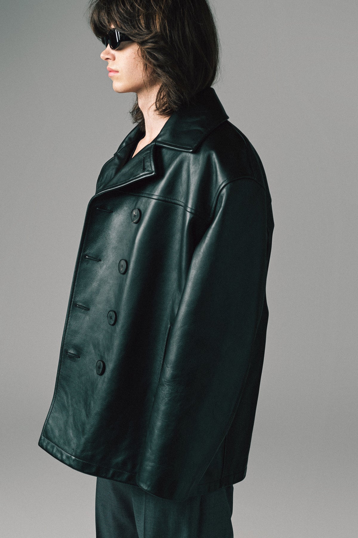 GIVENCHY | LEATHER PEACOAT