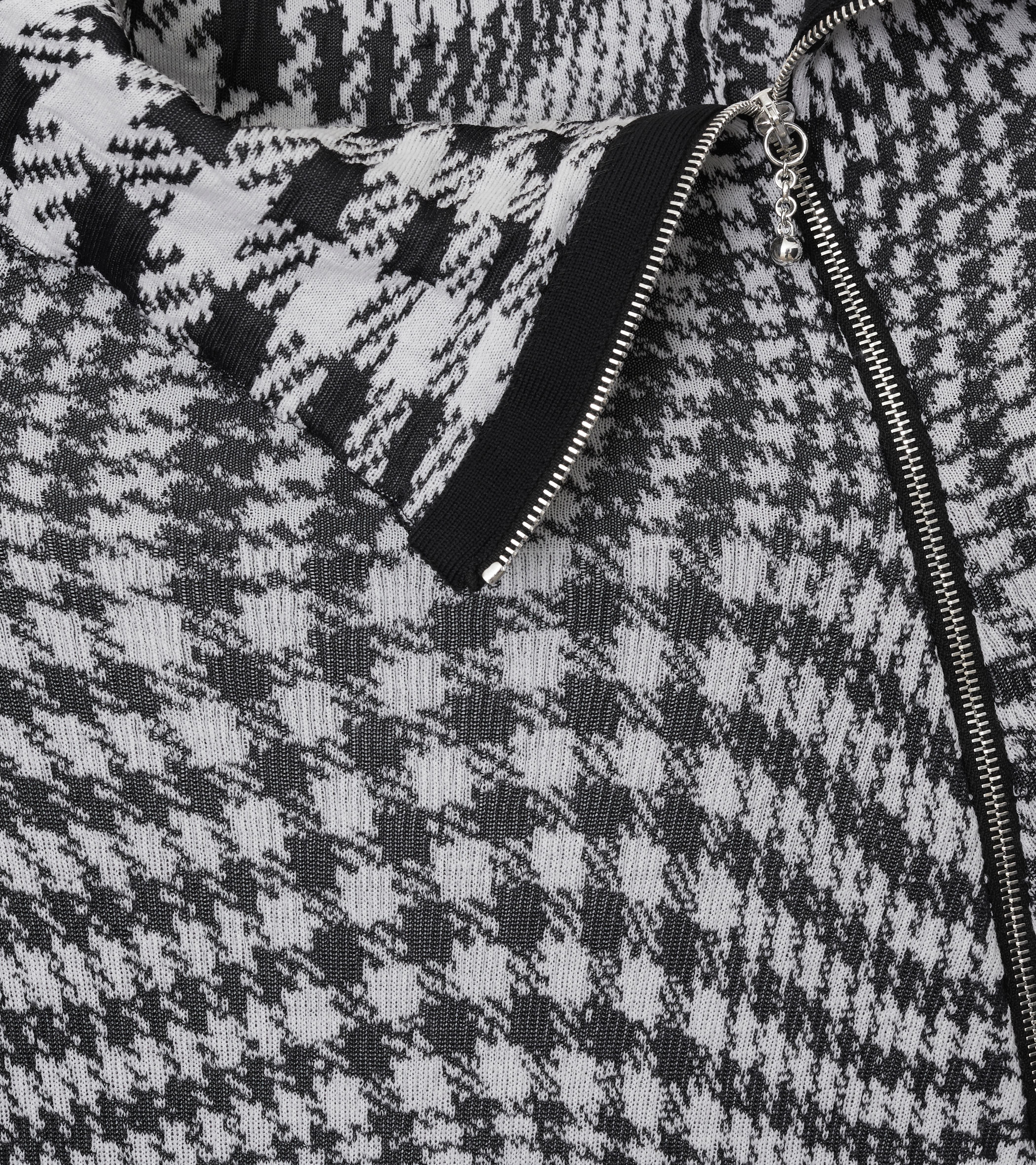 BURBERRY | WARPED HOUNDSTOOTH WOOL BLEND DRESS