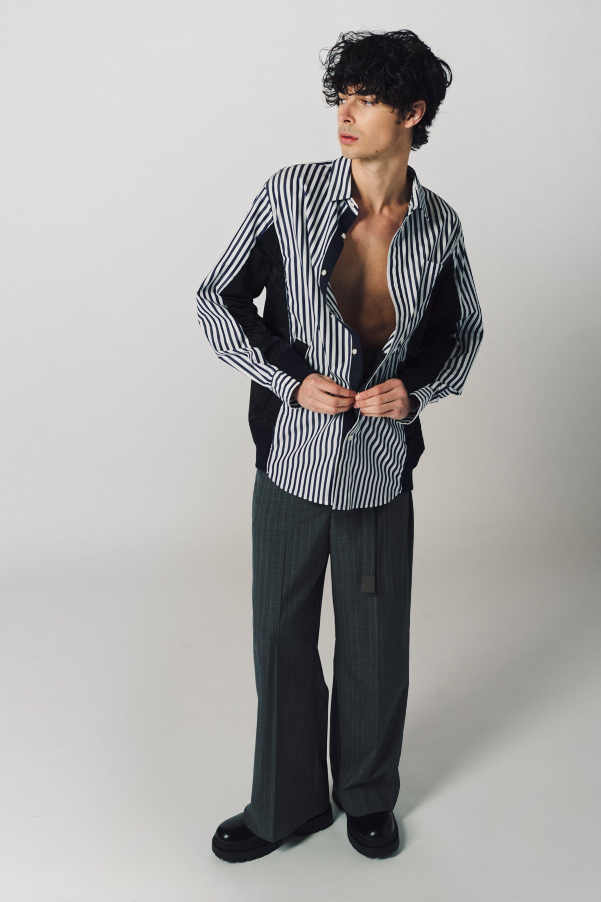 SACAI | CHALK STRIPE PANTS - MAXFIELD LA