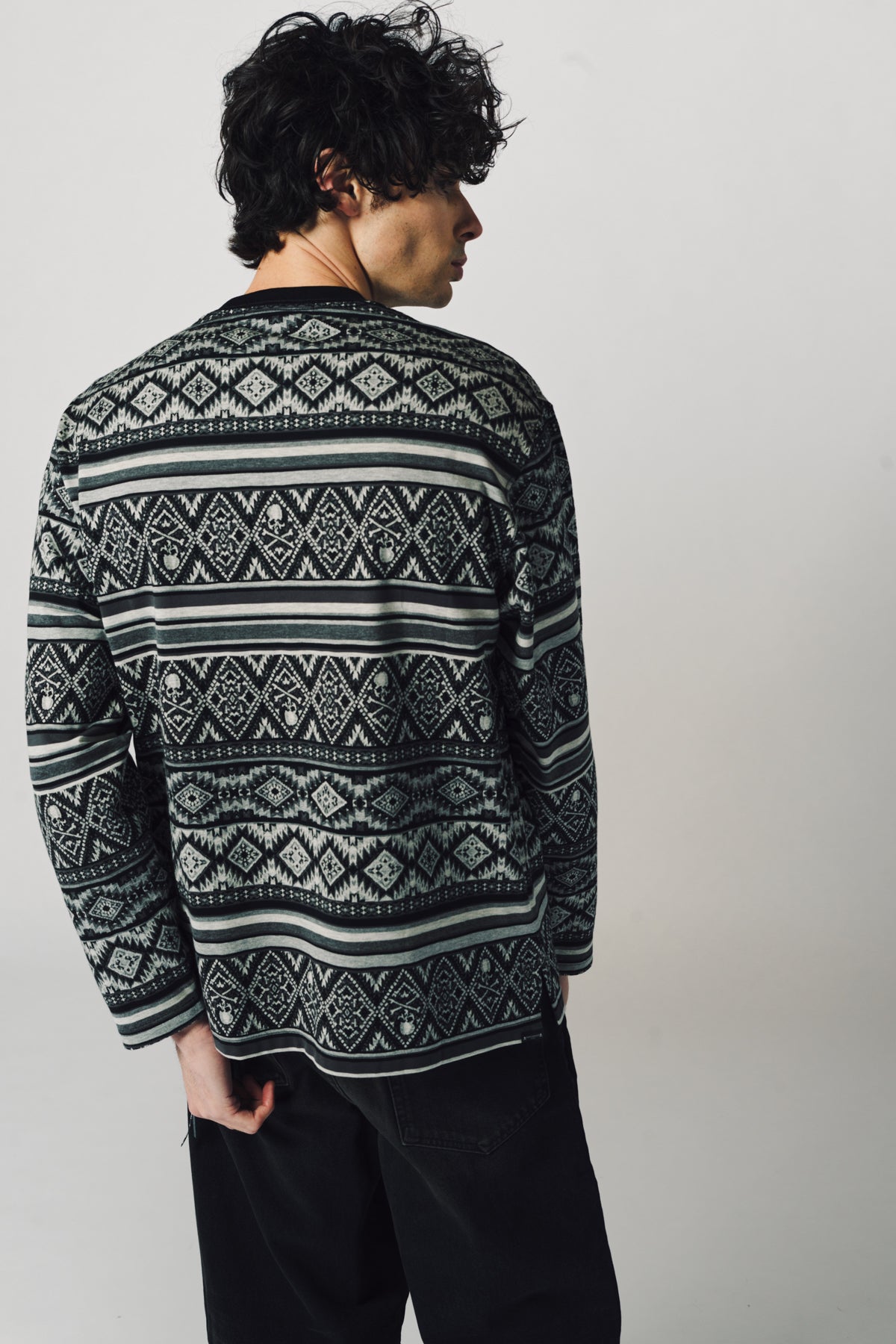 MASTERMIND | LONG SLEEVE BORDER TEE - MAXFIELD LA