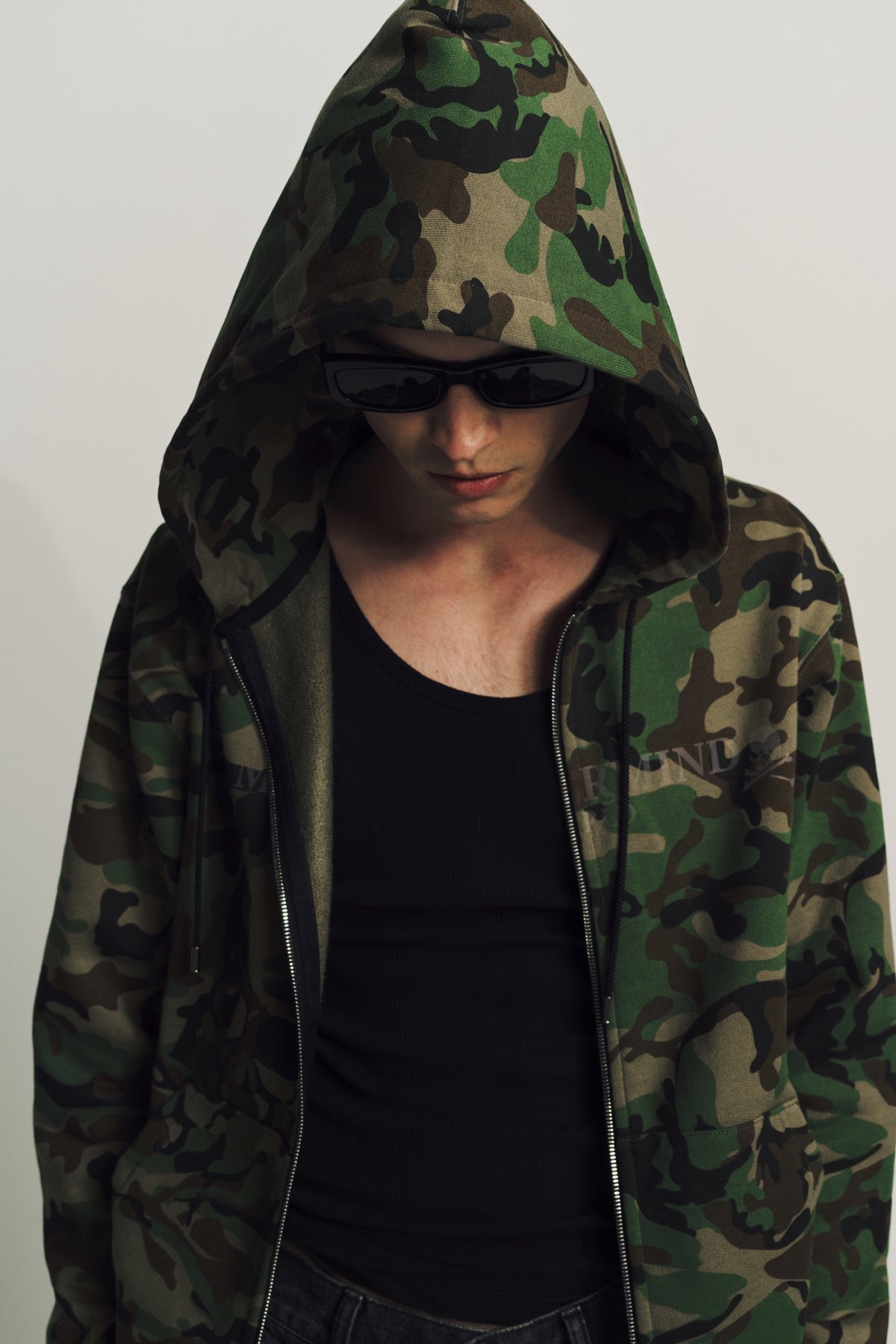 MASTERMIND | CAMO ZIP-UP HOODIE - MAXFIELD LA