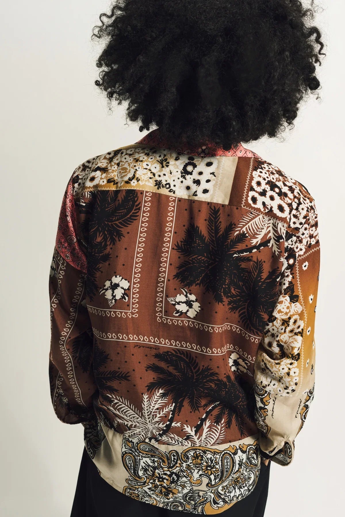 NOMARHYTHM TEXTILE | PATCHWORK OPEN COLLAR SHIRT