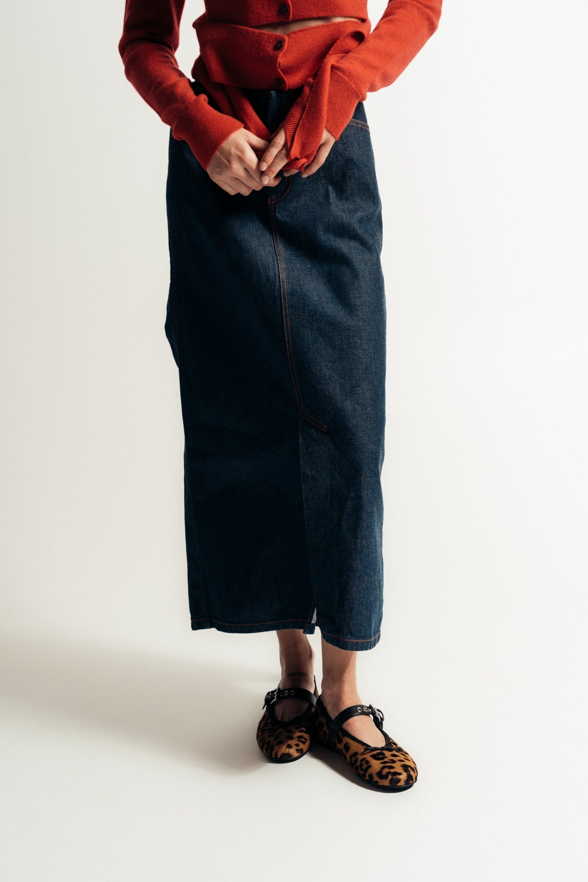 MERYLL ROGGE | JAPANESE DENIM SKIRT - MAXFIELD LA