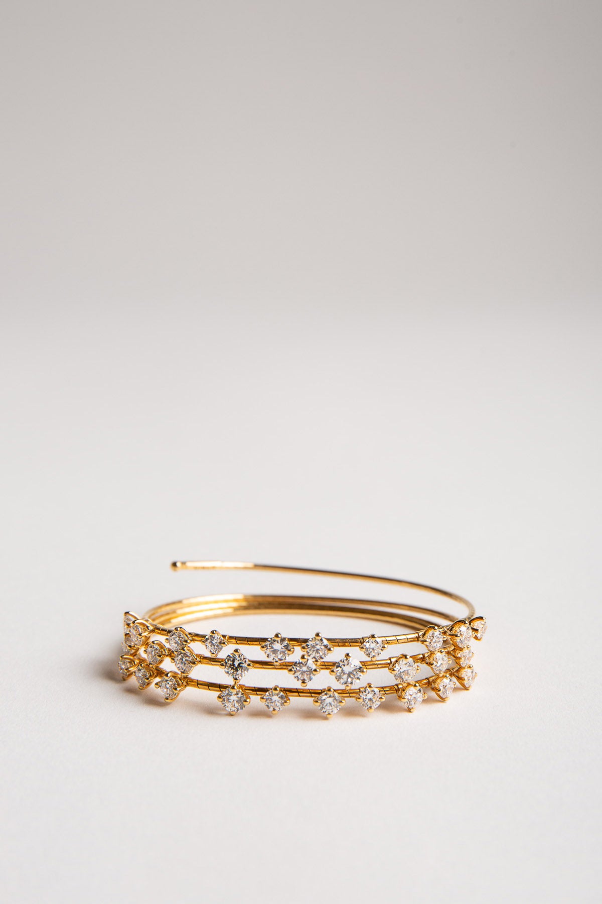 MATTIA CIELO | YELLOW GOLD DIAMOND SPIRAL BRACELET