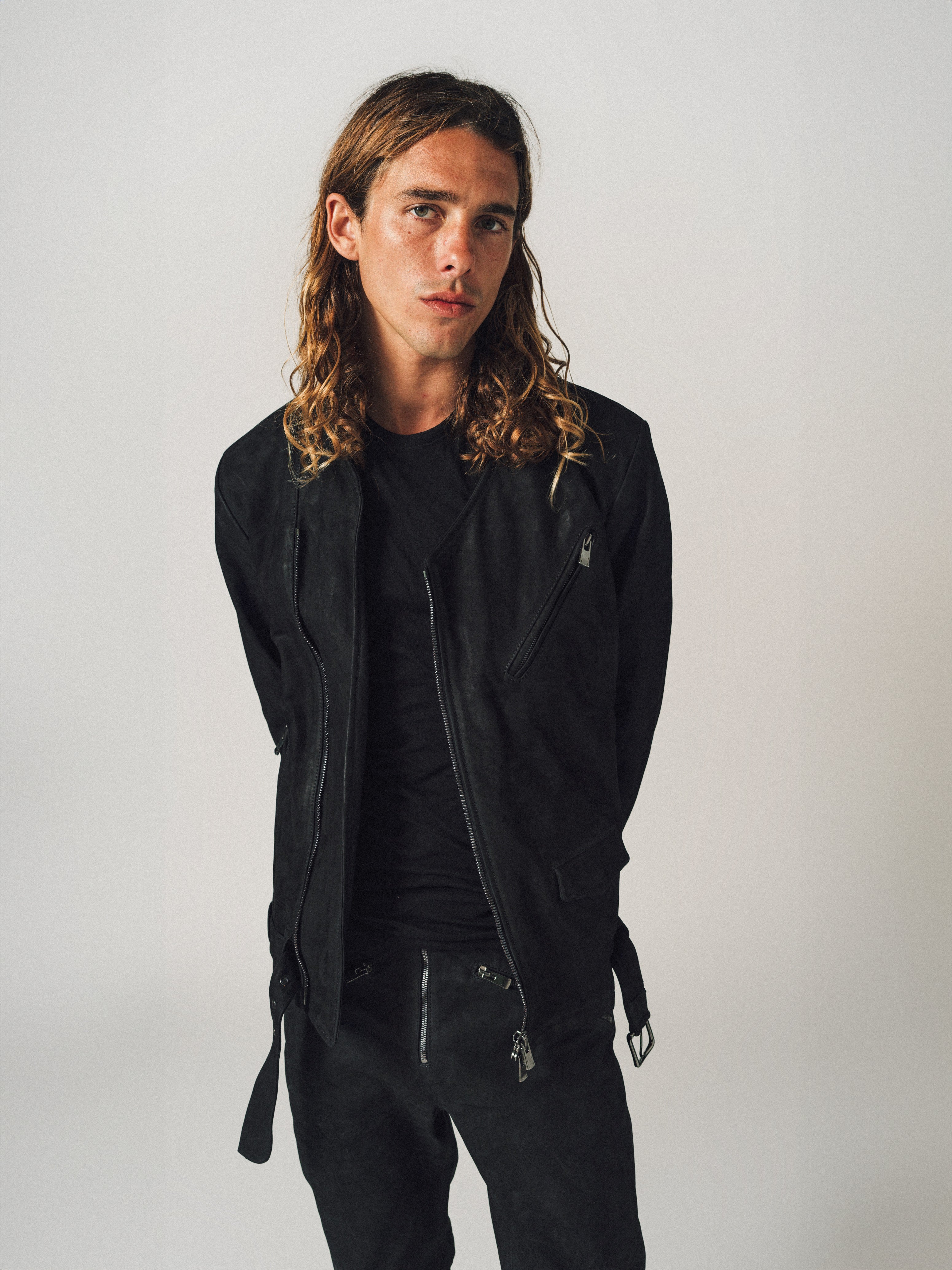 GUIDI | VINTAGE HORSE LEATHER BIKER JACKET - MAXFIELD LA