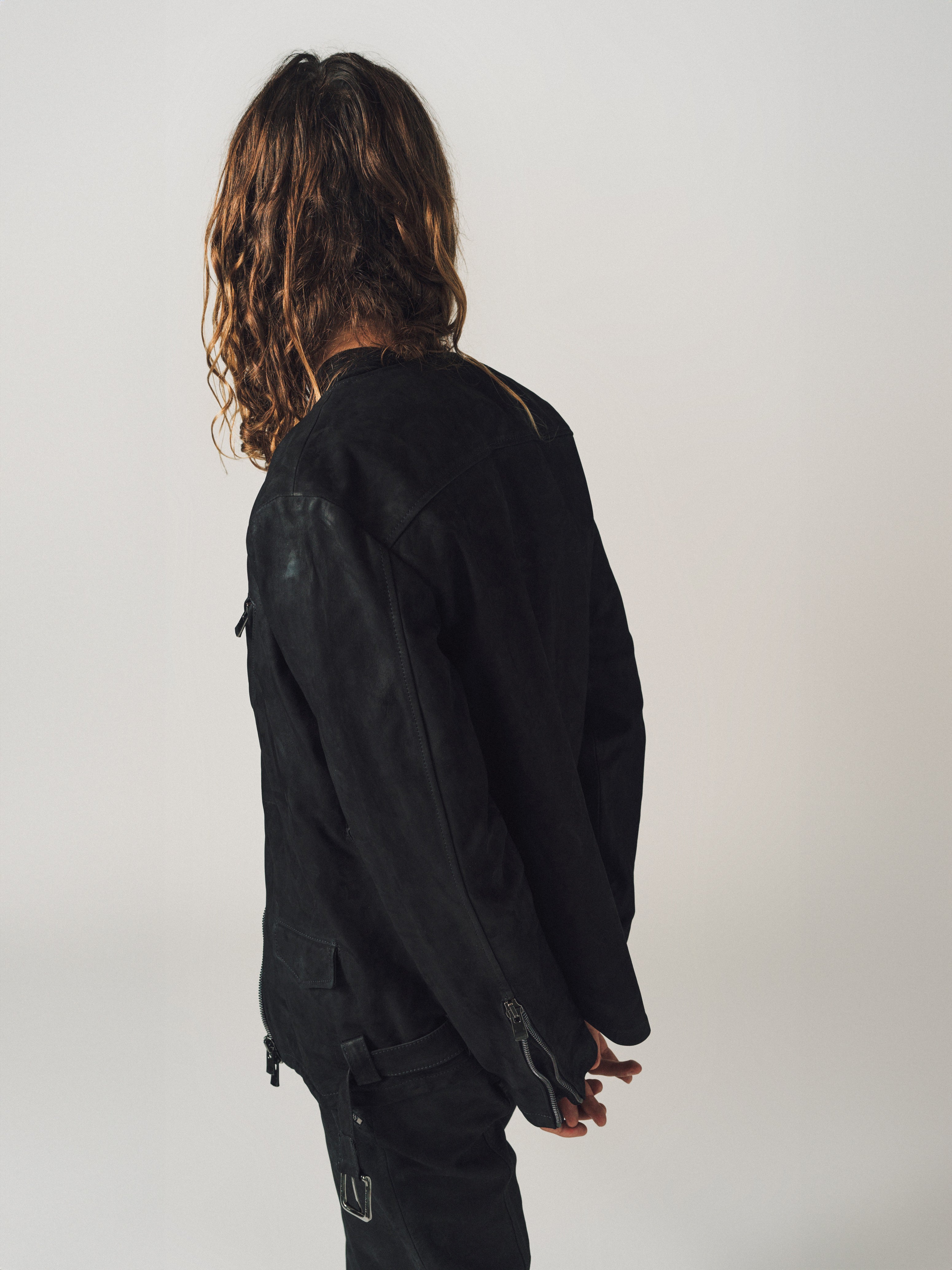 GUIDI | VINTAGE HORSE LEATHER BIKER JACKET - MAXFIELD LA