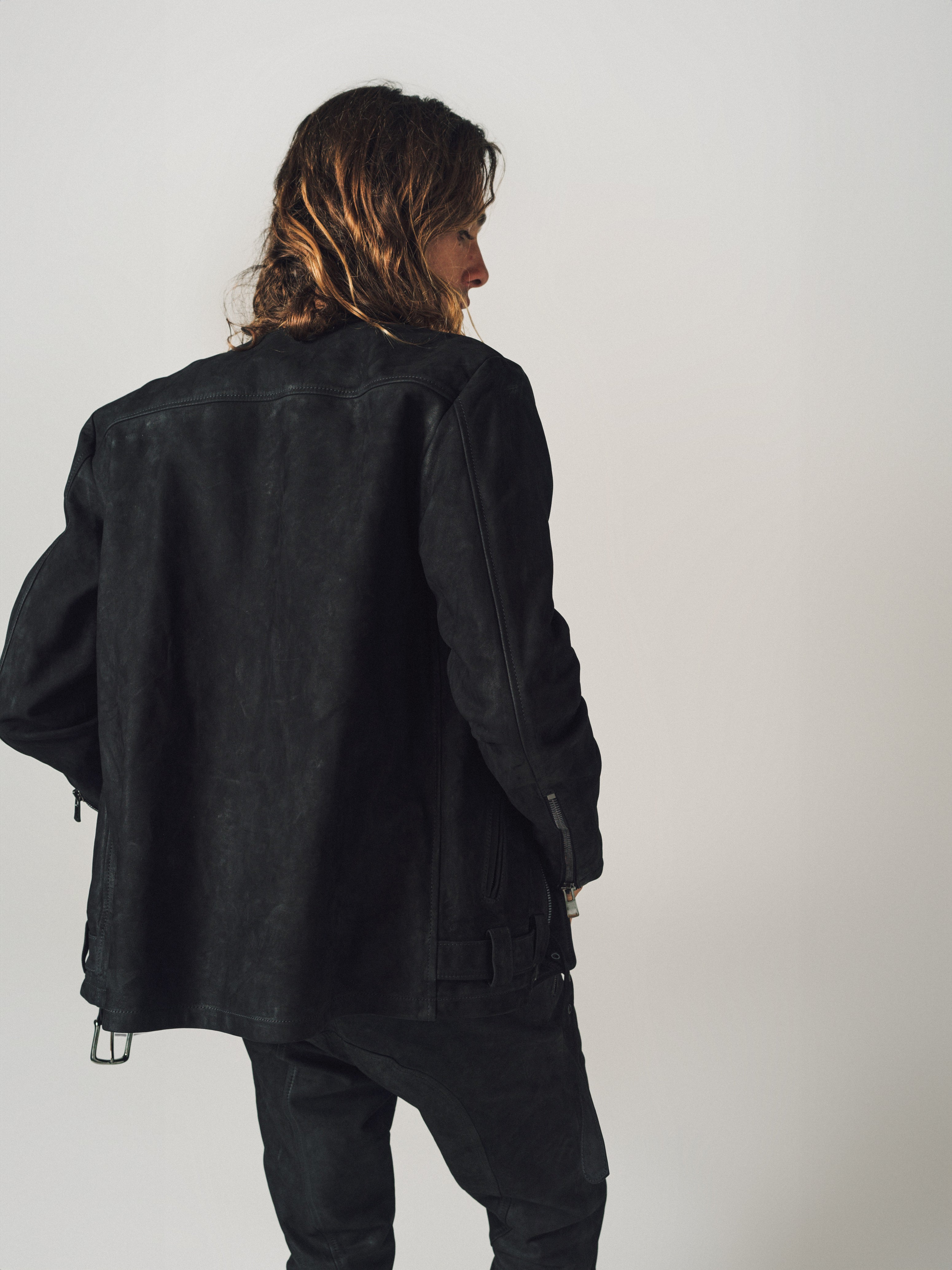 GUIDI | VINTAGE HORSE LEATHER BIKER JACKET - MAXFIELD LA