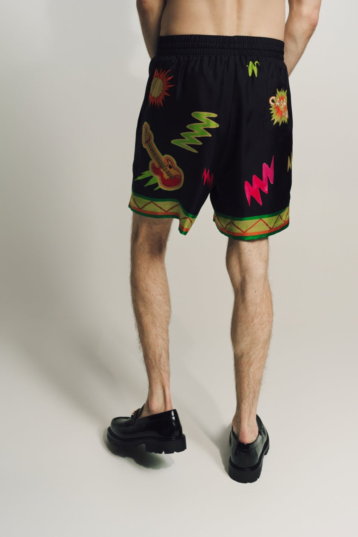 CASABLANCA | MUSIC FOR THE PEOPLE SILK SHORTS - MAXFIELD LA