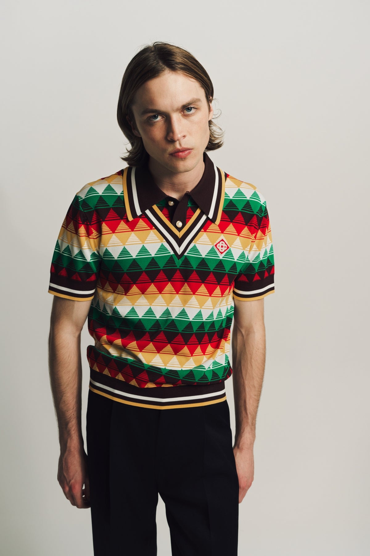 CASABLANCA | ARGYLE POLO SHIRT