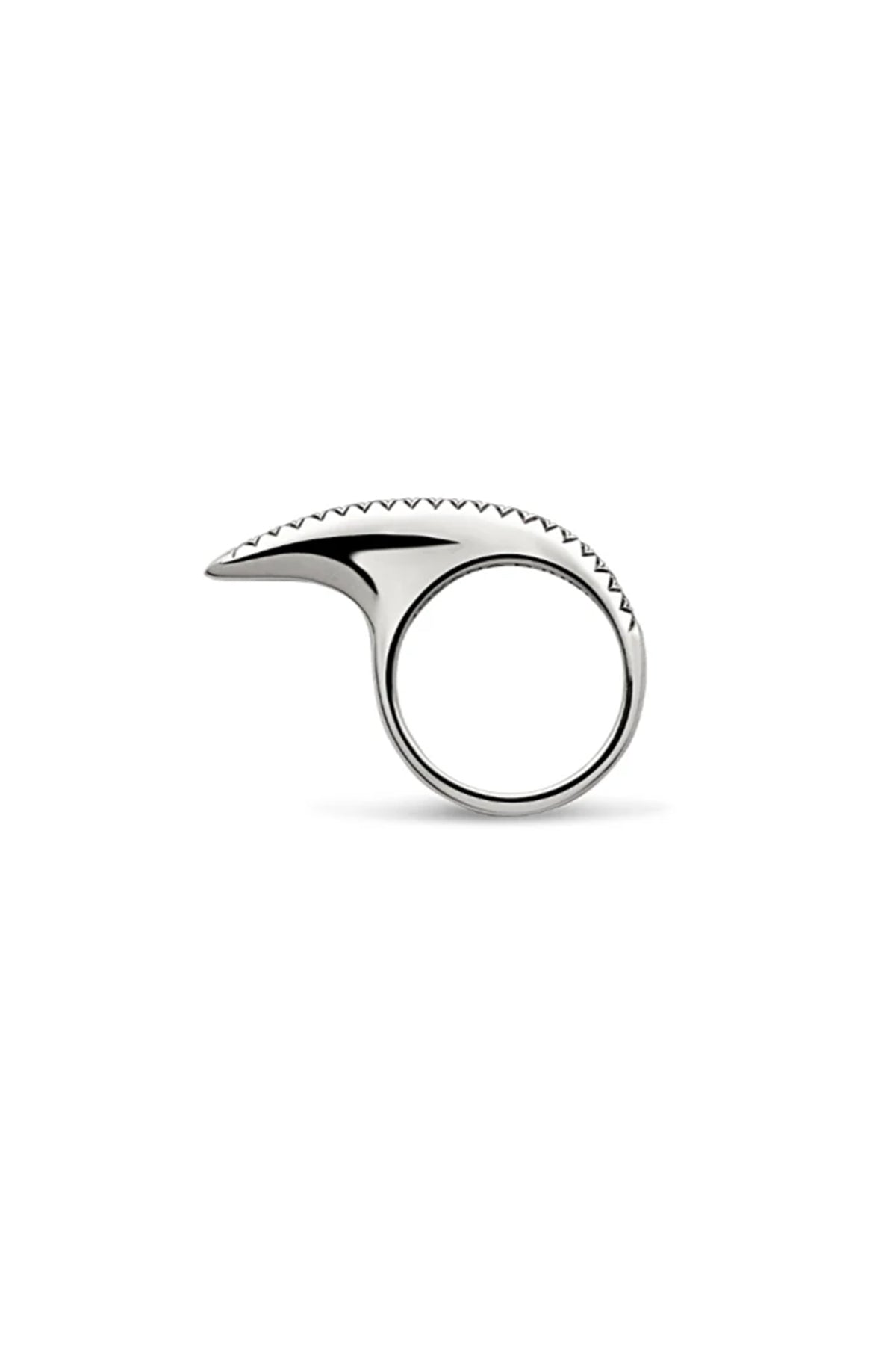 JOVANA DJURIC | SMALL SILVER DIAMOND SLICE RING - MAXFIELD LA