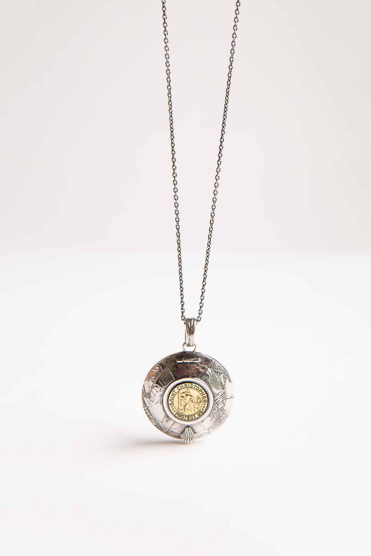 BLIND MAN TOGS | 18K YELLOW GOLD & SILVER TIFFANY&CO MIRROR DOUBLE NECKLACE