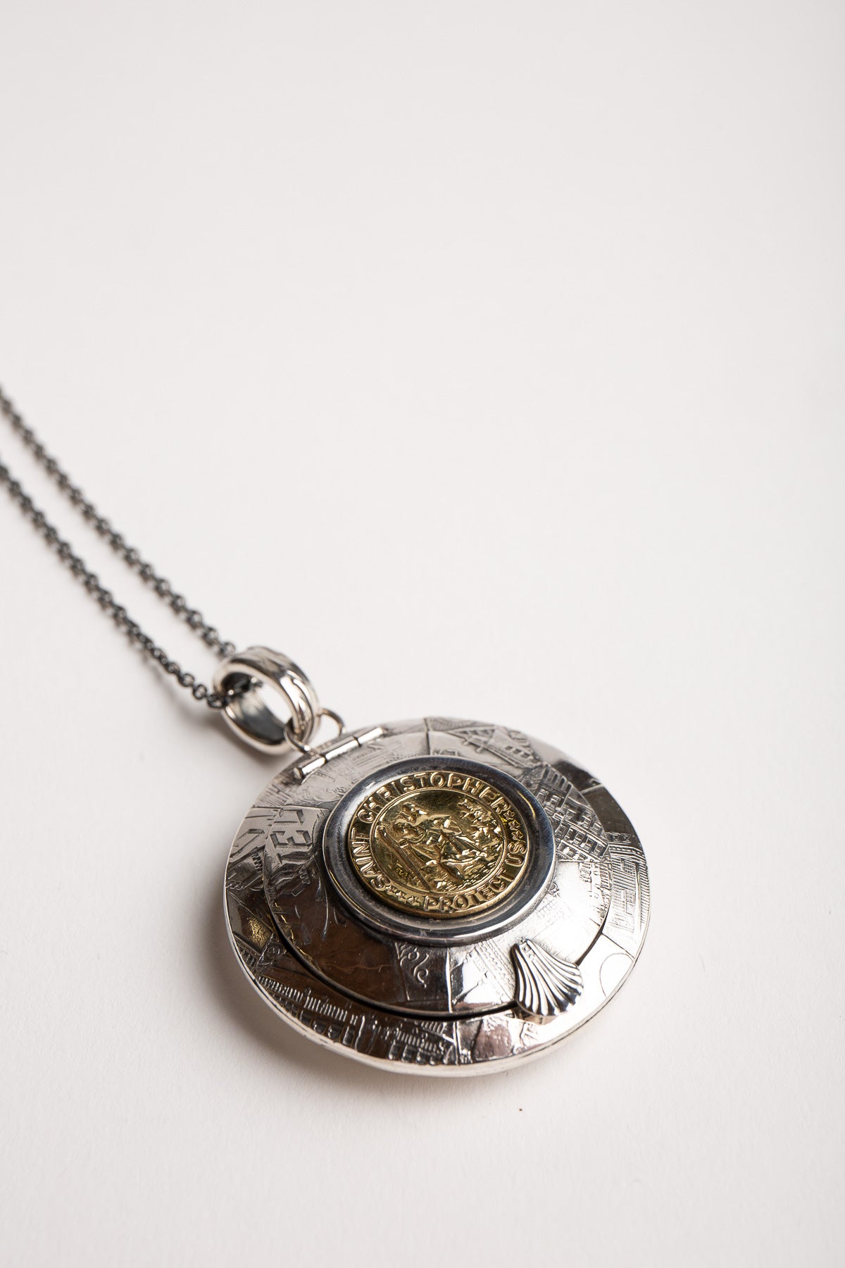 BLIND MAN TOGS | 18K YELLOW GOLD & SILVER TIFFANY&CO MIRROR DOUBLE NECKLACE