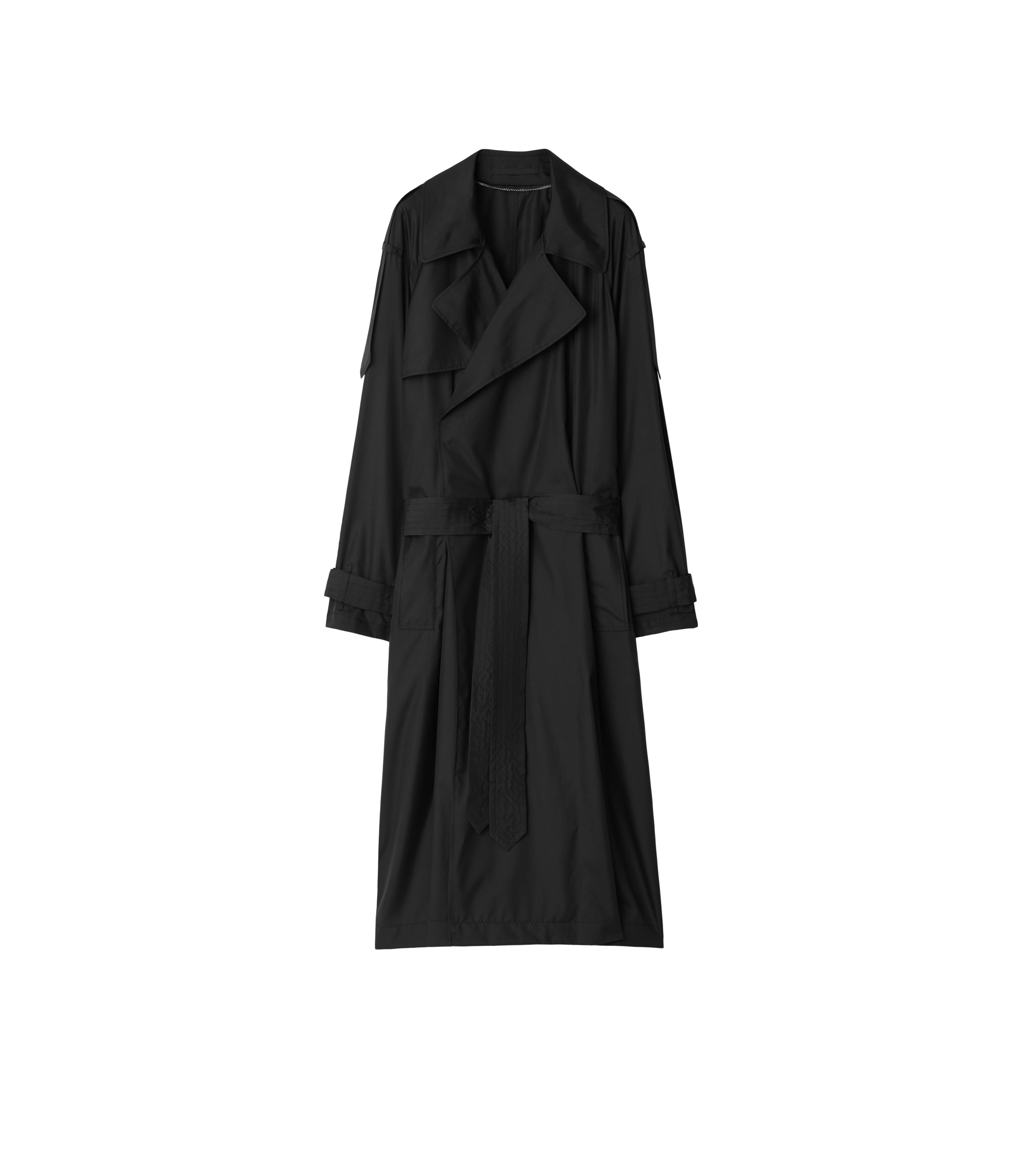 BURBERRY | LONG SILK TRENCH COAT - MAXFIELD LA
