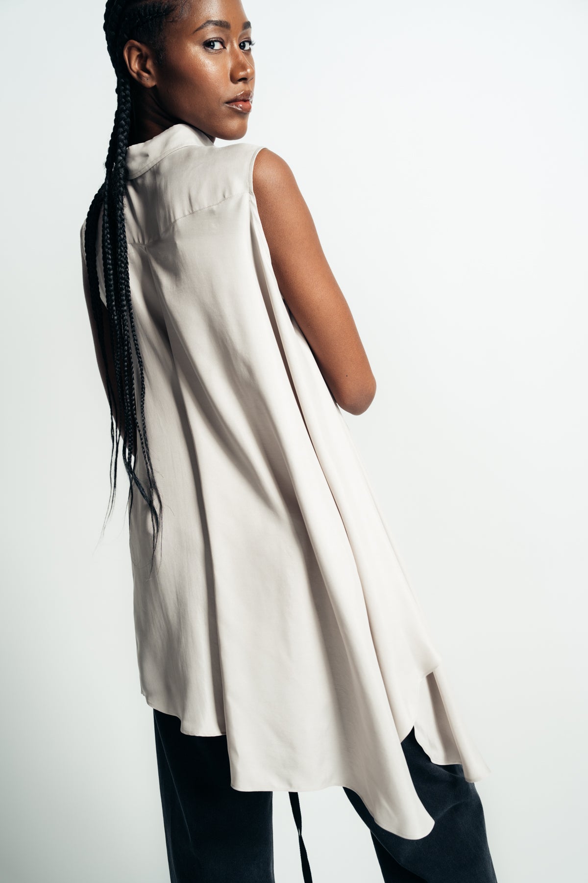 ANN DEMEULEMEESTER | IONA ASYMMETRICAL OVERSIZED SHIRT - MAXFIELD LA