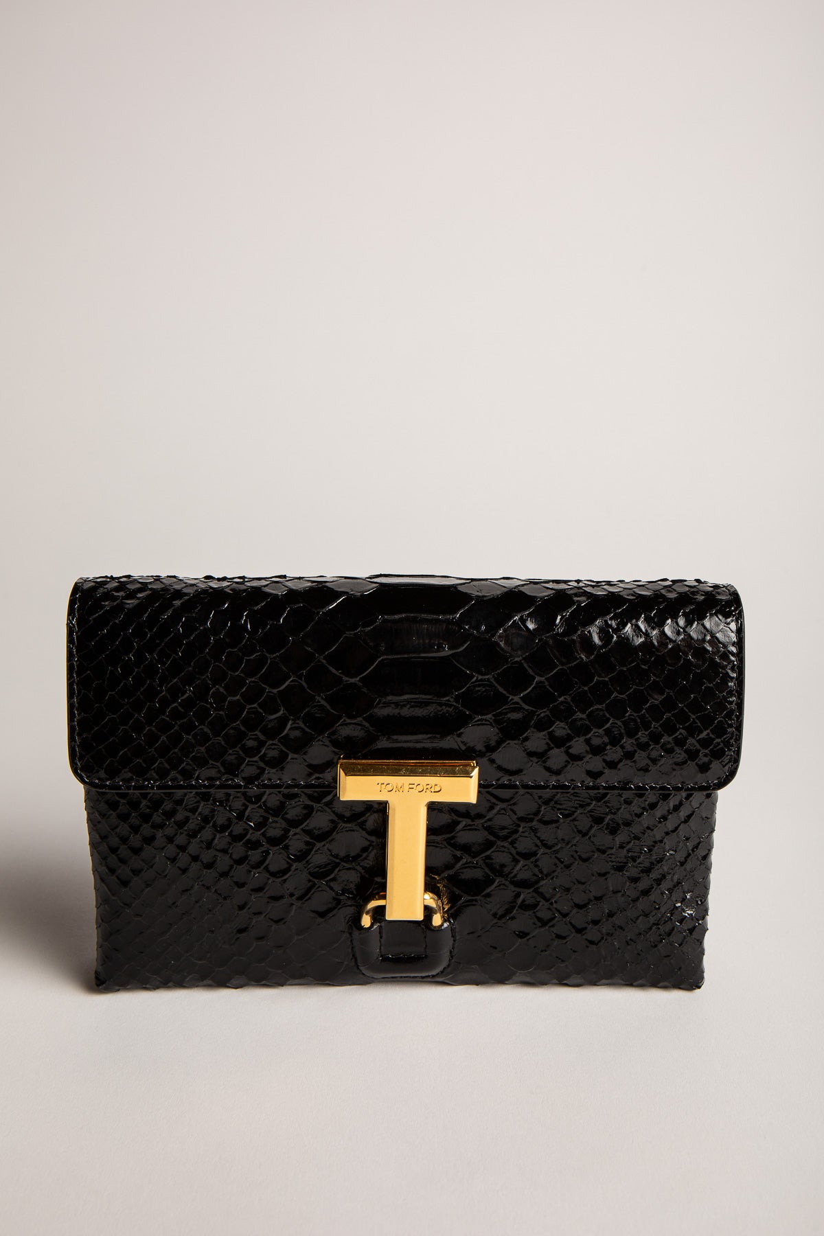 TOM FORD | GLOSSY STAMPED PYTHON LEATHER MONARCH MINI BAG