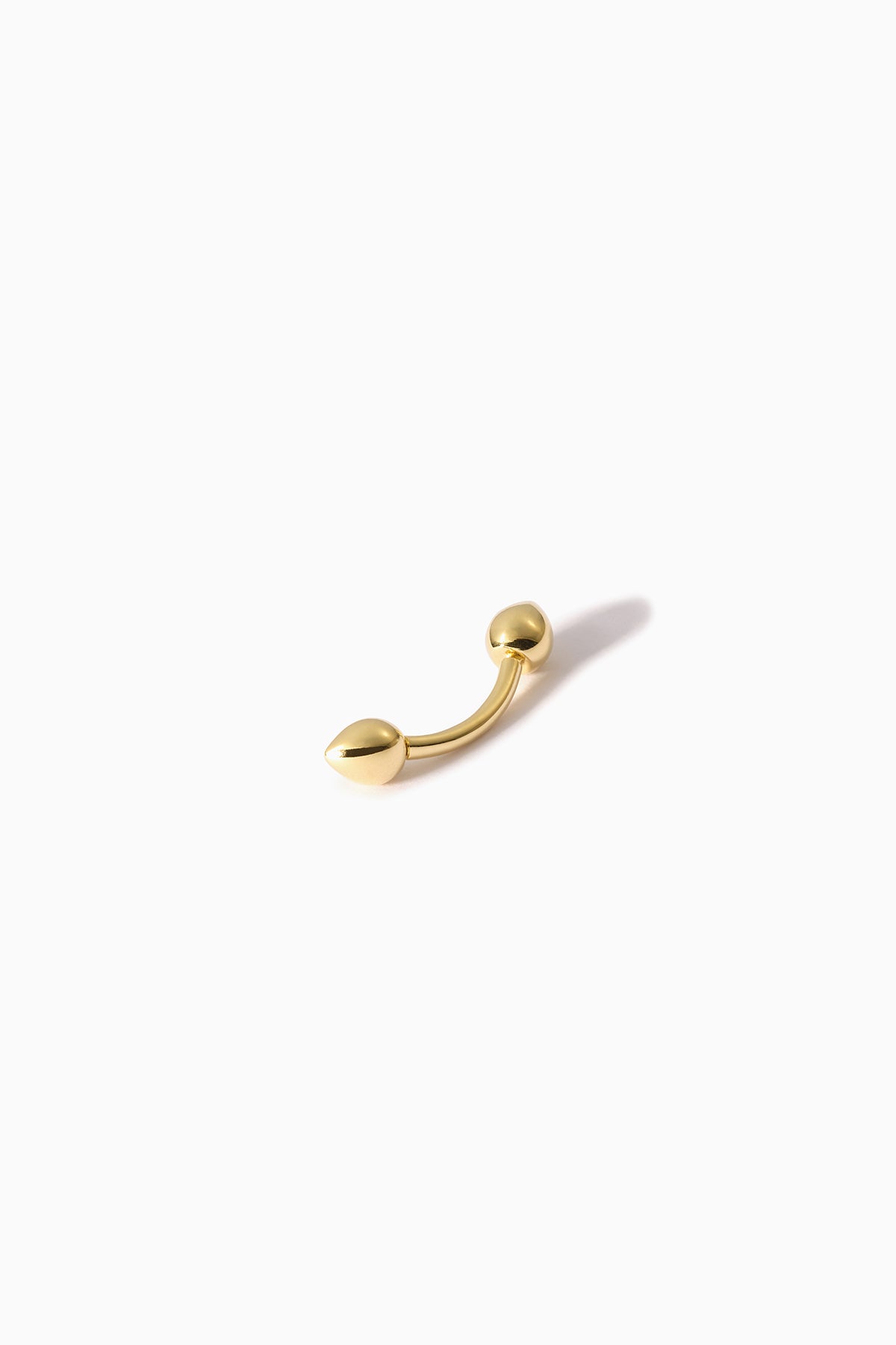HANNAH MARTIN | 18K YELLOW GOLD TEARDROP CURVED BARBELL S EARRING
