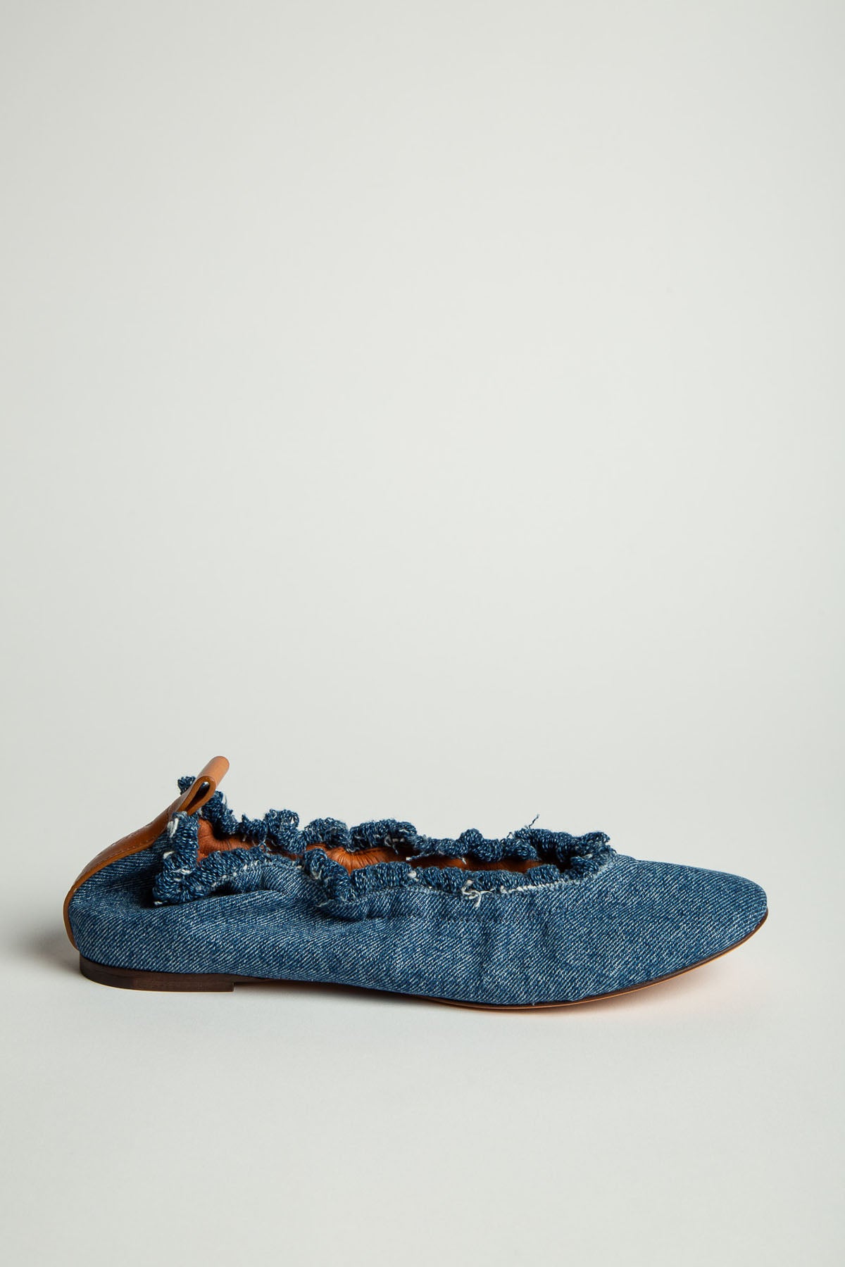 LANVIN | DENIM BALLERINA FLATS