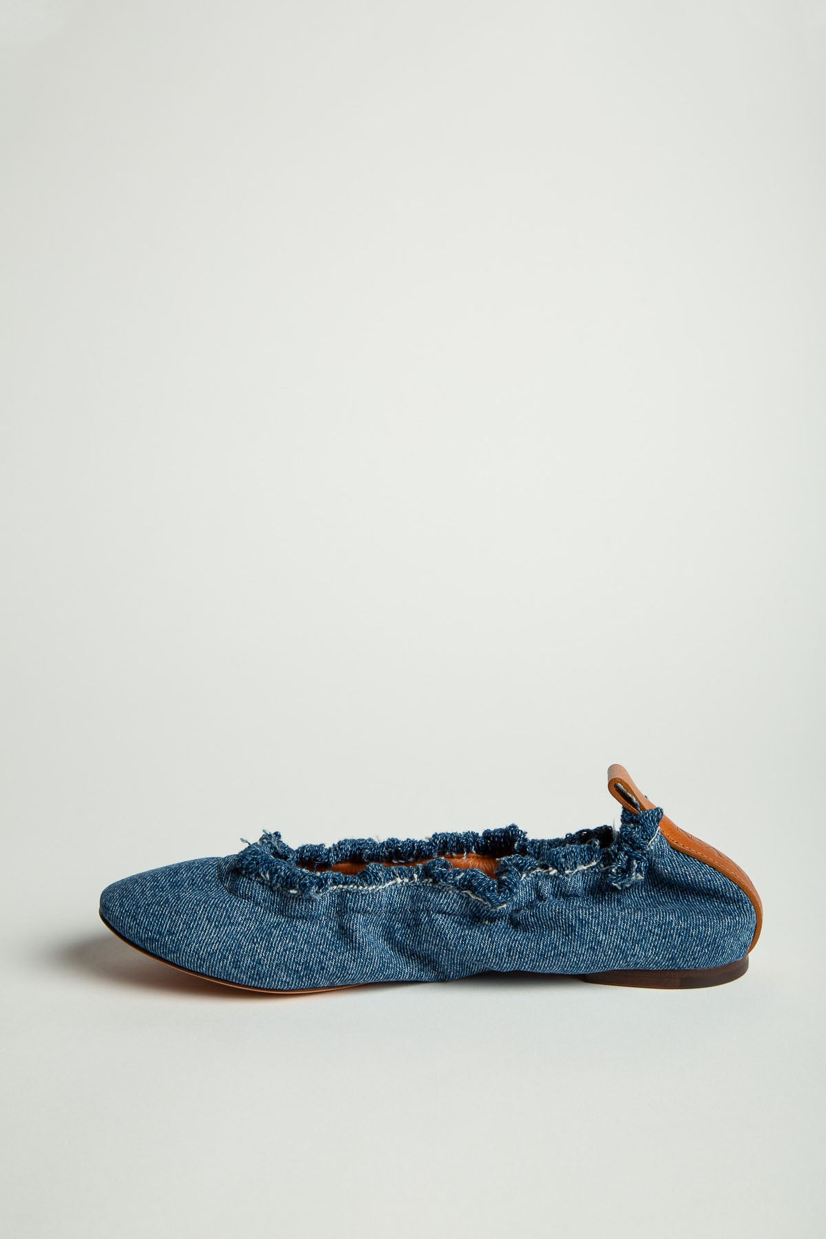 LANVIN | DENIM BALLERINA FLATS