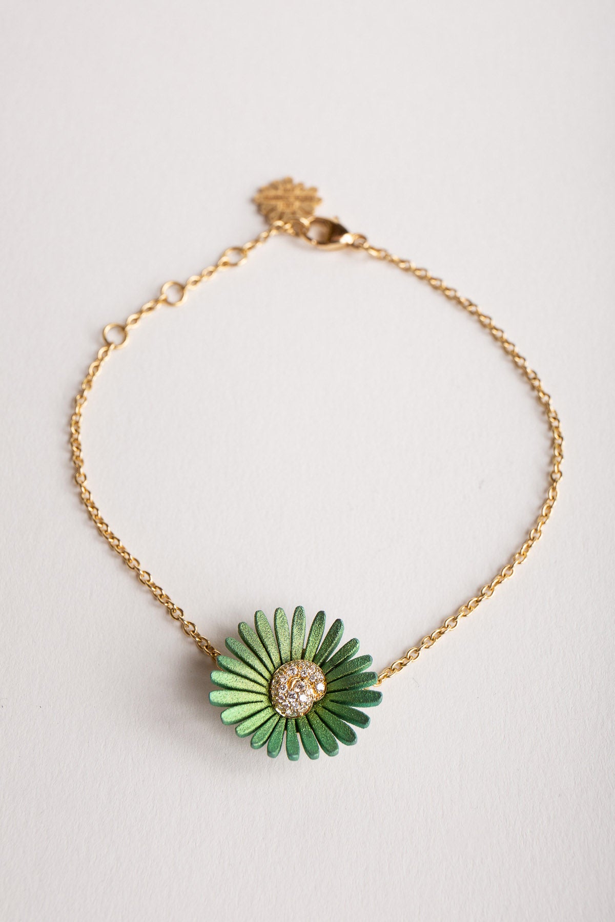 MIKE JOSEPH | 7" GREEN TITANIUM FLOWER BRACELET - MAXFIELD LA