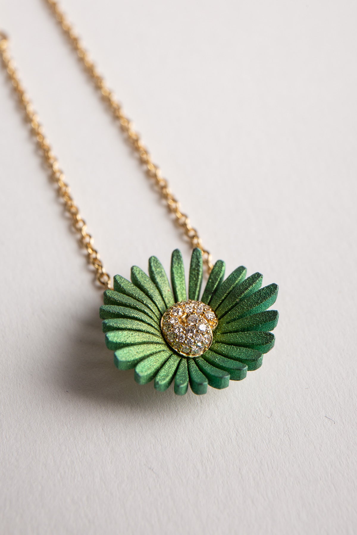 MIKE JOSEPH | 7" GREEN TITANIUM FLOWER BRACELET - MAXFIELD LA