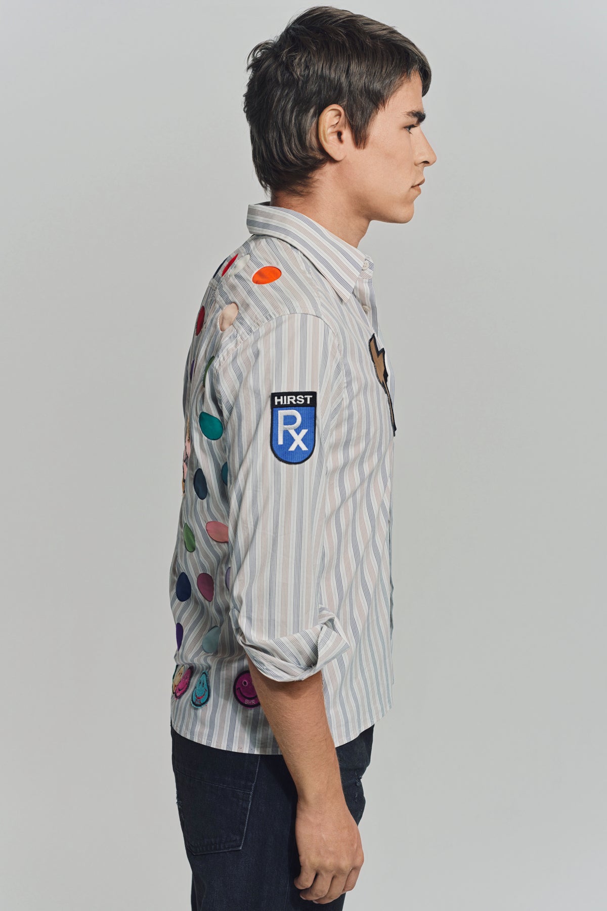 BEVERLY HILLS RECYCLER | DAMIEN HIRST LONG SLEEVE SPOT SHIRT 1