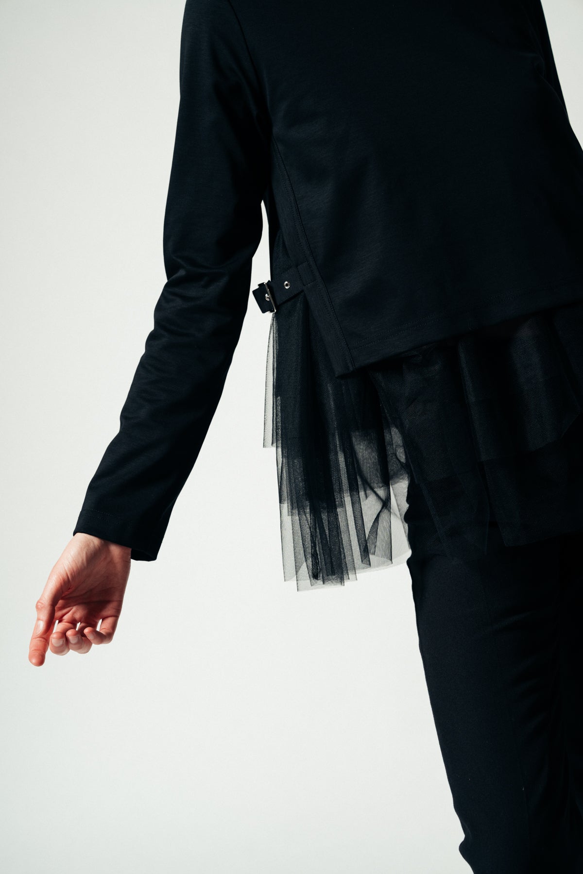 NOIR KEI NINOMIYA | PONTE LONG SLEEVE TOP - MAXFIELD LA