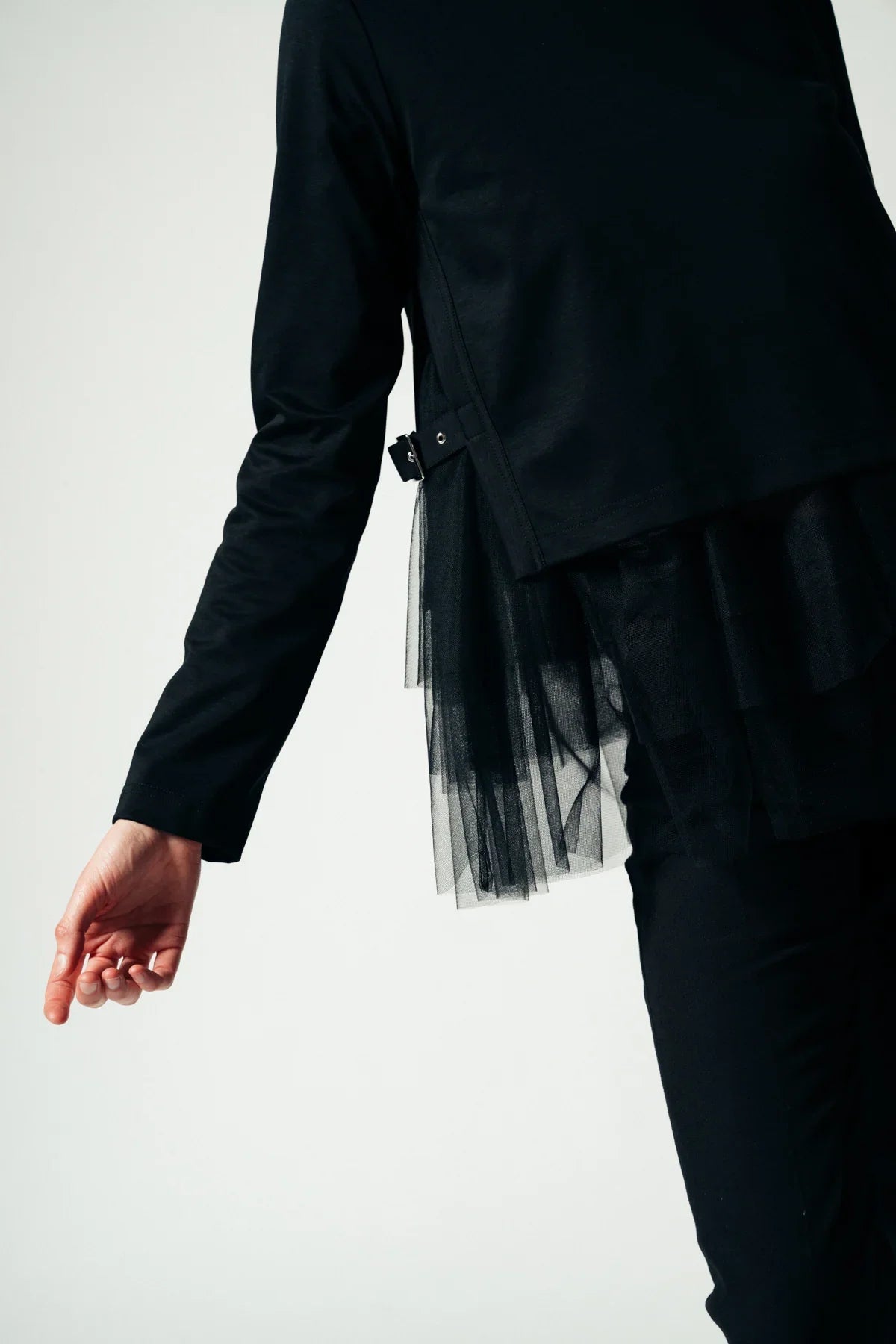 NOIR KEI NINOMIYA | PONTE LONG SLEEVE TOP