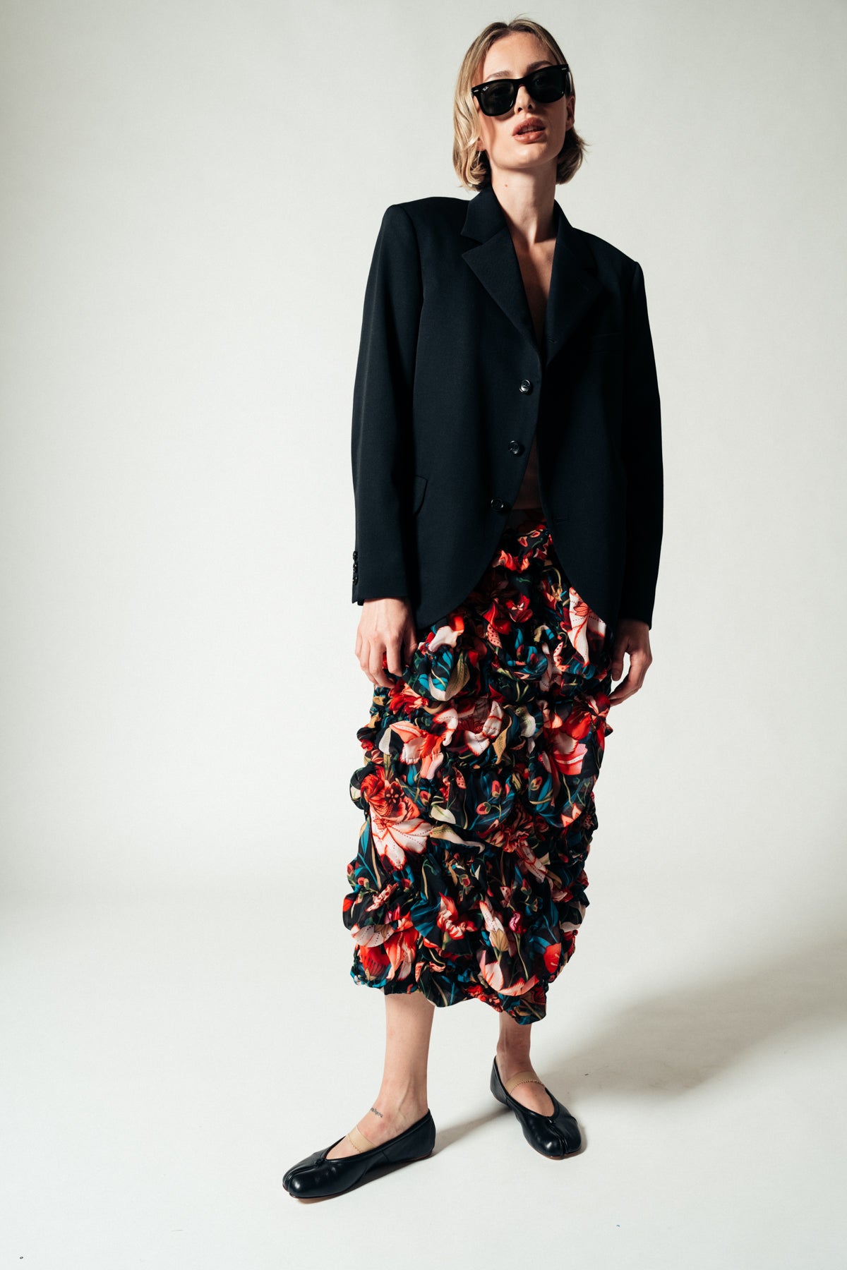 COMME DES GARCONS | FLORAL CHIFFON JACKET