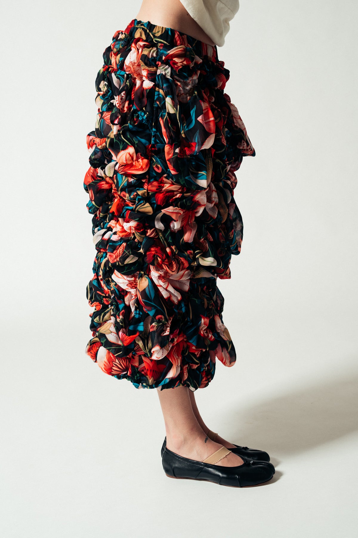 COMME DES GARCONS | FLORAL CHIFFON SKIRT - MAXFIELD LA