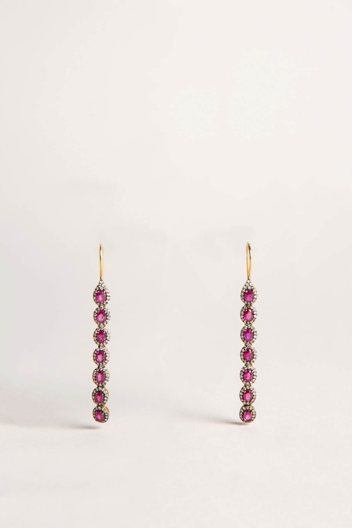 AMRAPALI LONDON | 18K YELLOW GOLD MINI RAJ RUBY DIAMOND EARRINGS - MAXFIELD LA