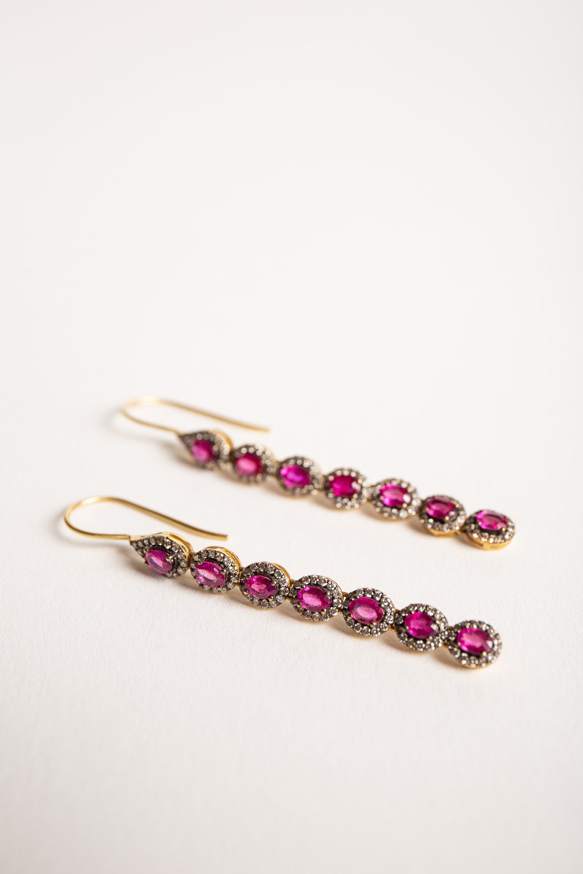 AMRAPALI LONDON | 18K YELLOW GOLD MINI RAJ RUBY DIAMOND EARRINGS - MAXFIELD LA