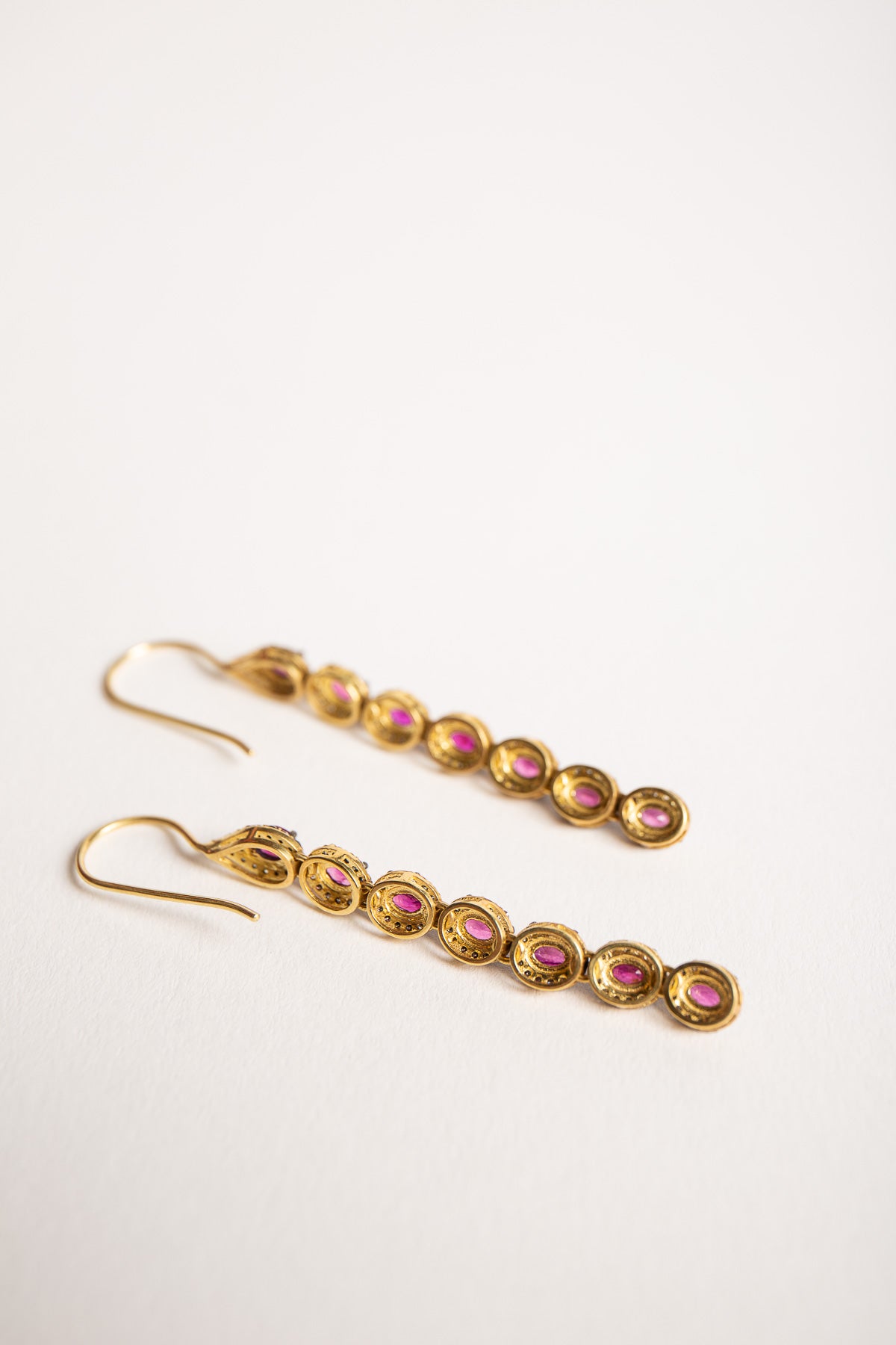 AMRAPALI LONDON | 18K YELLOW GOLD MINI RAJ RUBY DIAMOND EARRINGS - MAXFIELD LA