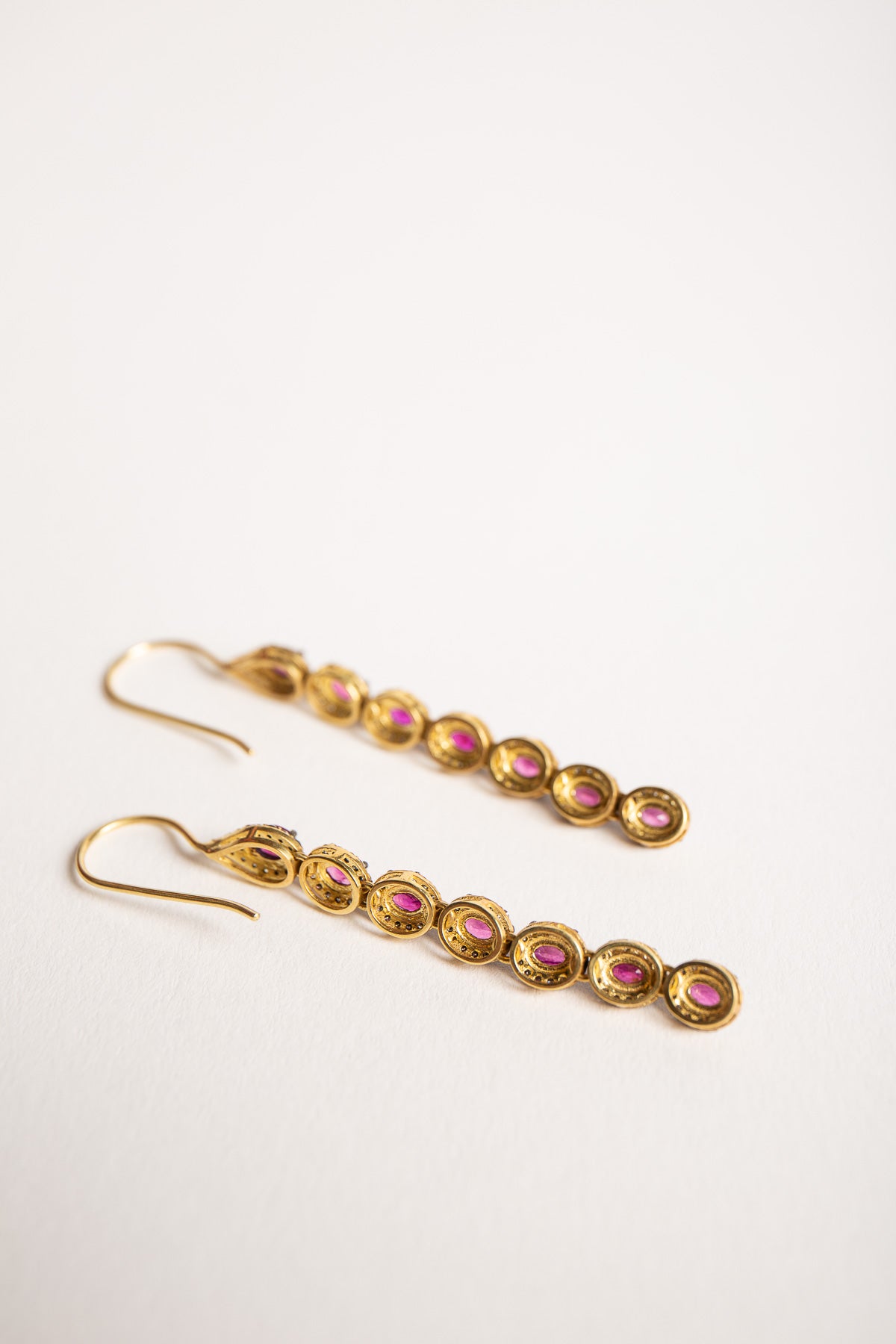 AMRAPALI LONDON | 18K YELLOW GOLD MINI RAJ RUBY DIAMOND EARRINGS