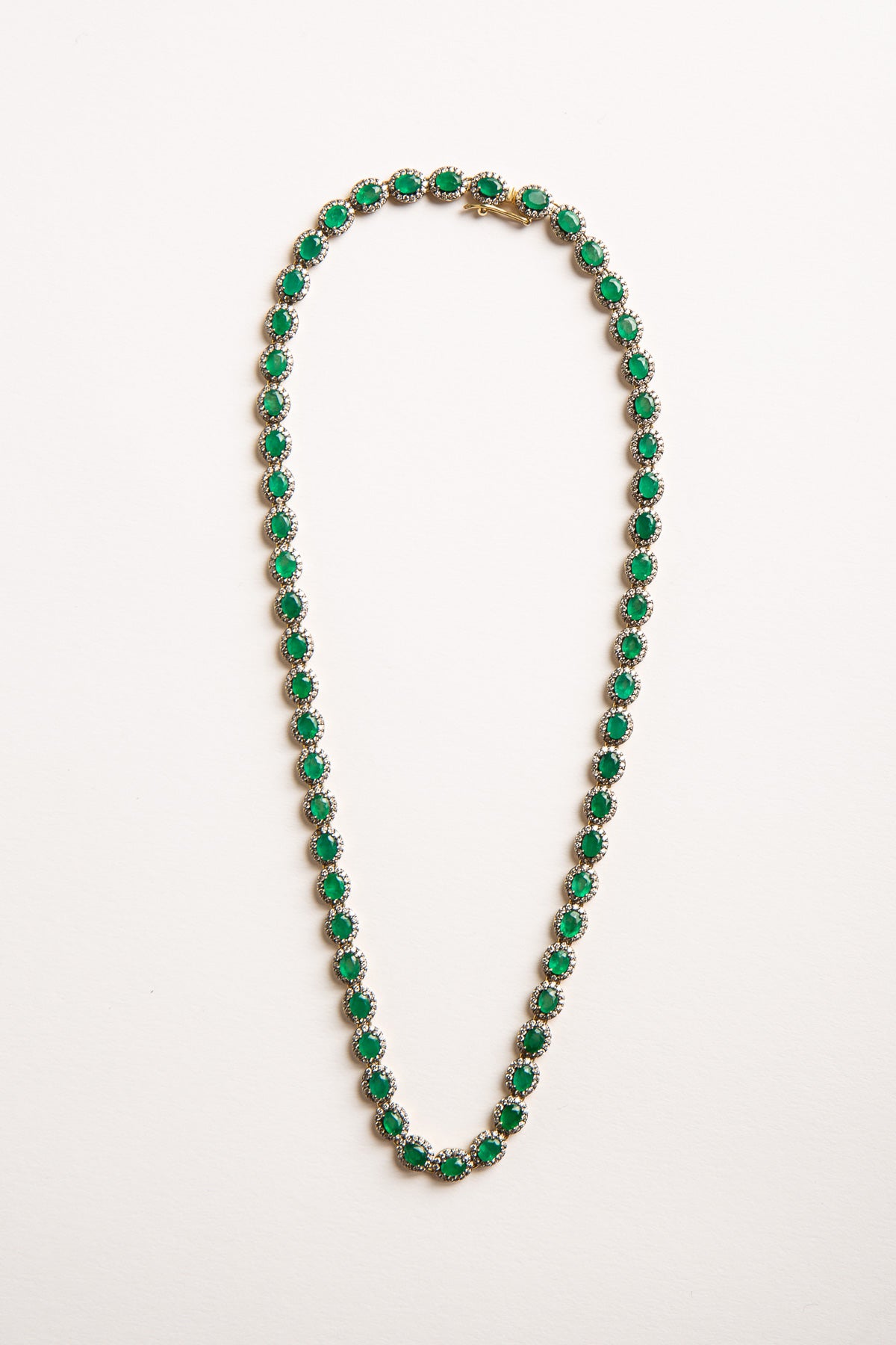 AMRAPALI LONDON | 18K YELLOW GOLD MINI RAJ EMERALD DIAMOND NECKLACE - MAXFIELD LA