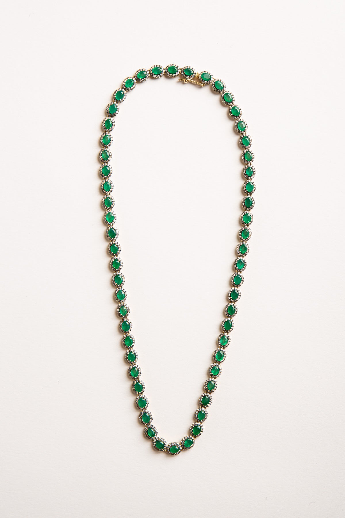 AMRAPALI LONDON | 18K YELLOW GOLD MINI RAJ EMERALD DIAMOND NECKLACE