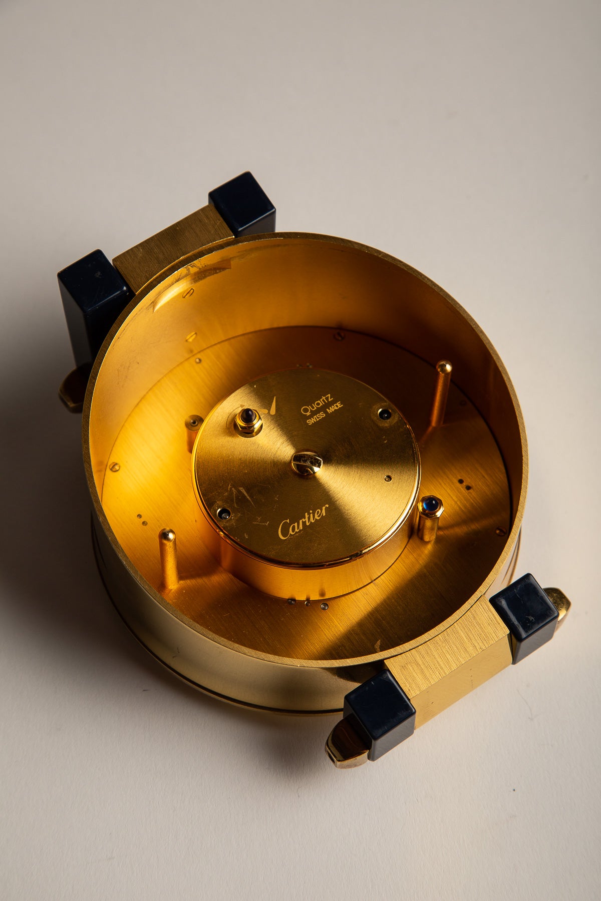 CARTIER | 1970'S PERPETUAL CALENDAR MOONPHASE DESK CLOCK - MAXFIELD LA