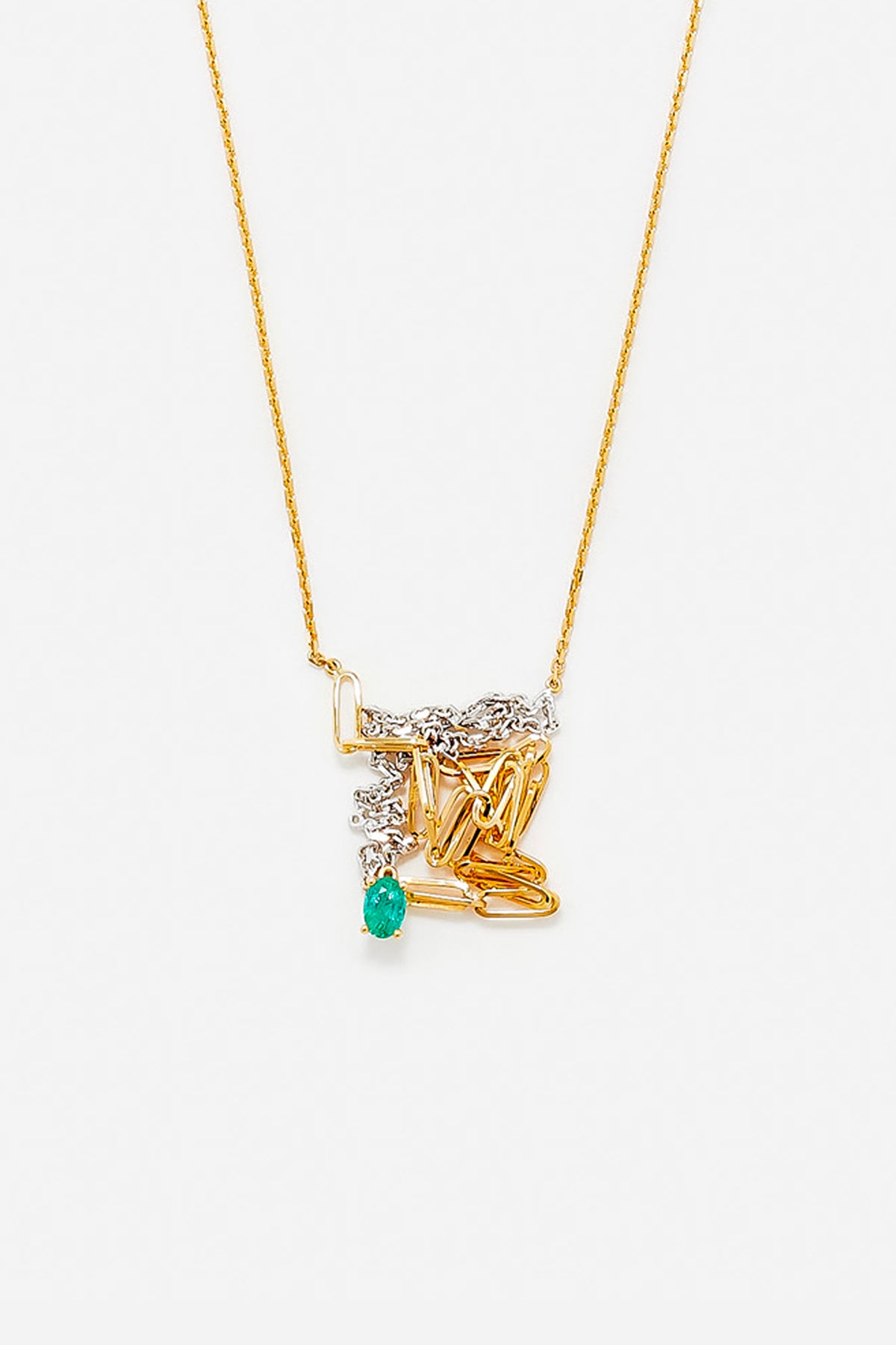 YVONNE LÉON | EMERALD SOLITAIRE NECKLACE - MAXFIELD LA
