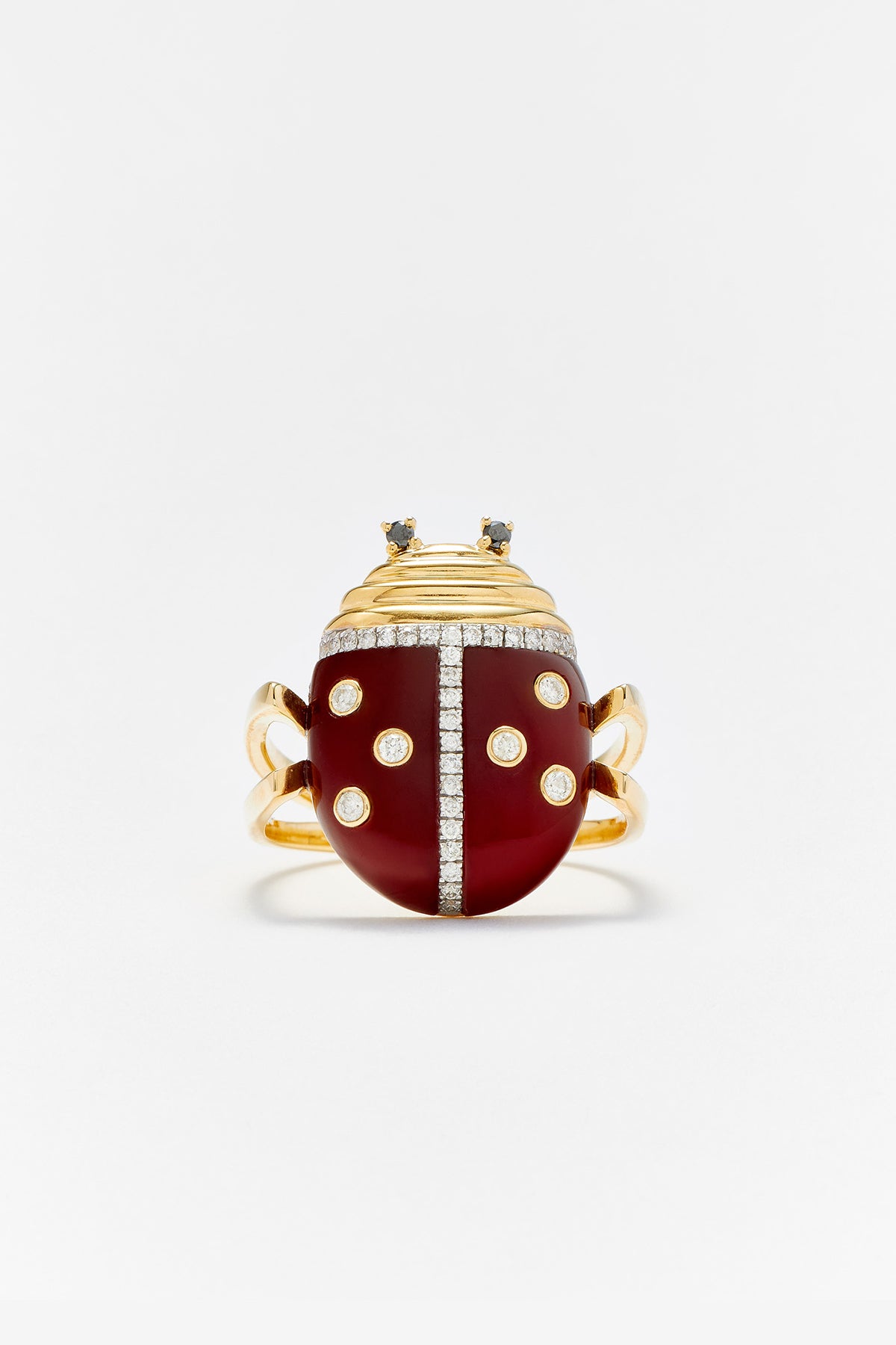 YVONNE LÉON | DIAMOND LADYBUG RING - MAXFIELD LA
