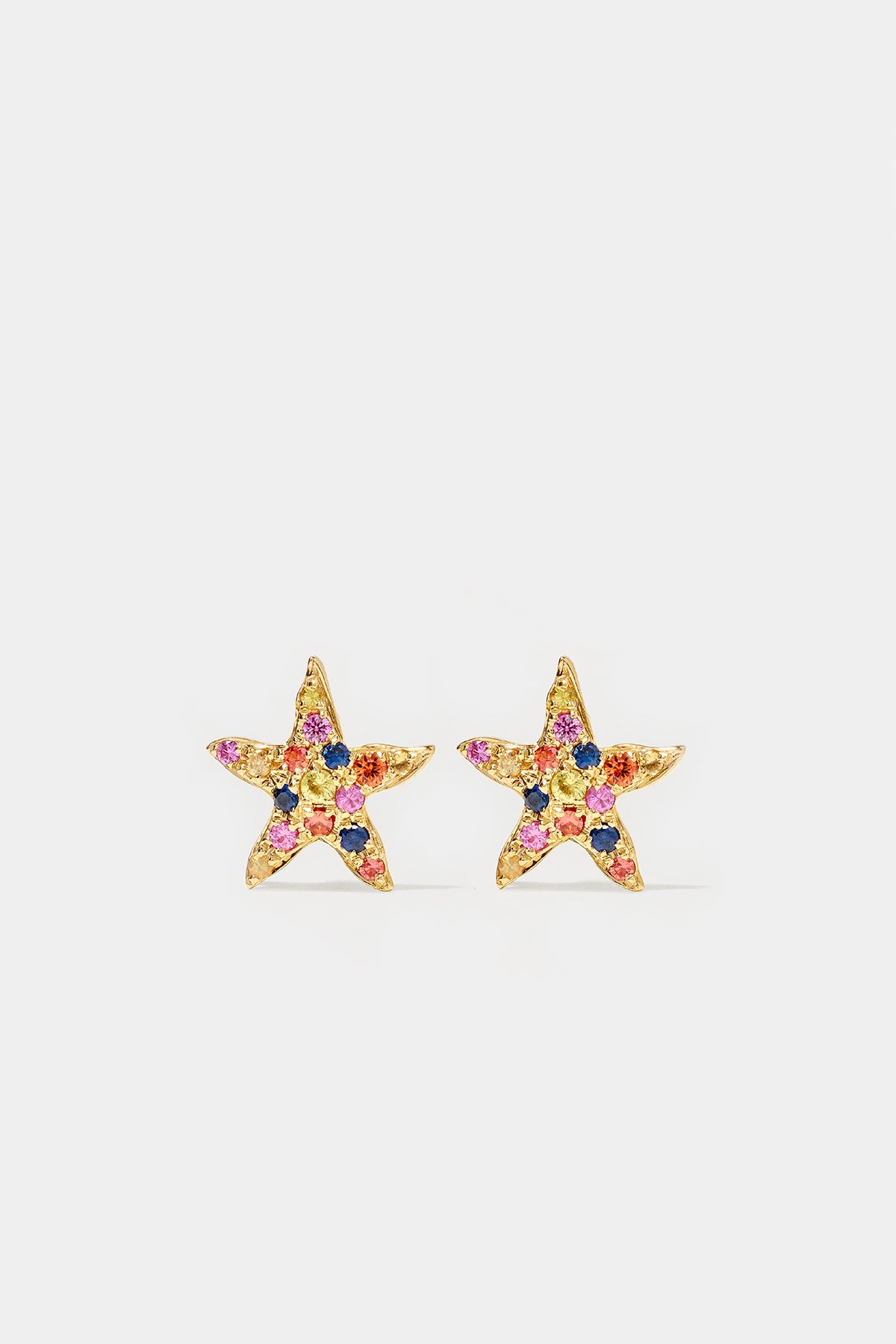 YVONNE LÉON | SAPPHIRE STARFISH EARRINGS - MAXFIELD LA