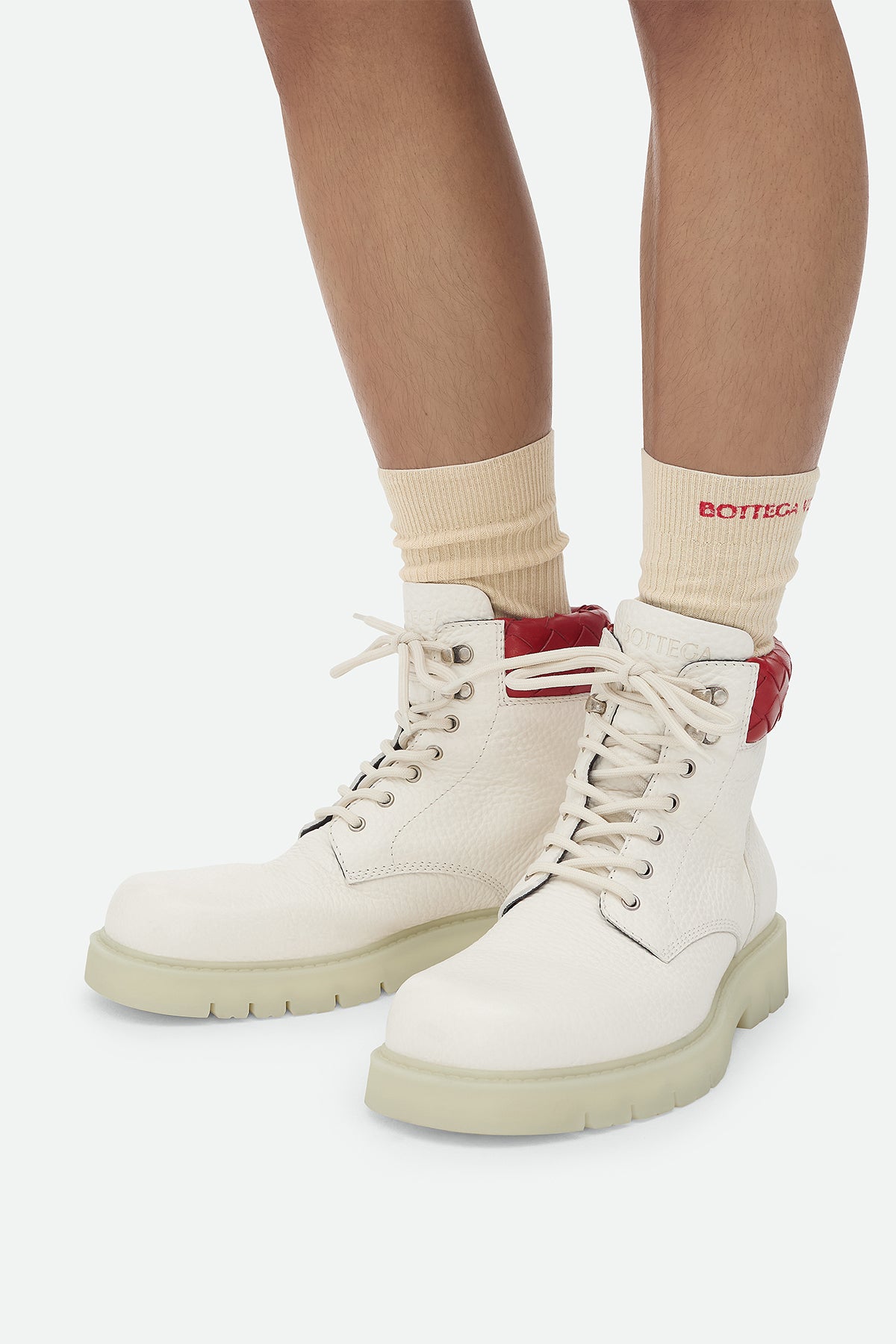 BOTTEGA VENETA | HADDOCK LACE-UP ANKLE BOOTS - MAXFIELD LA