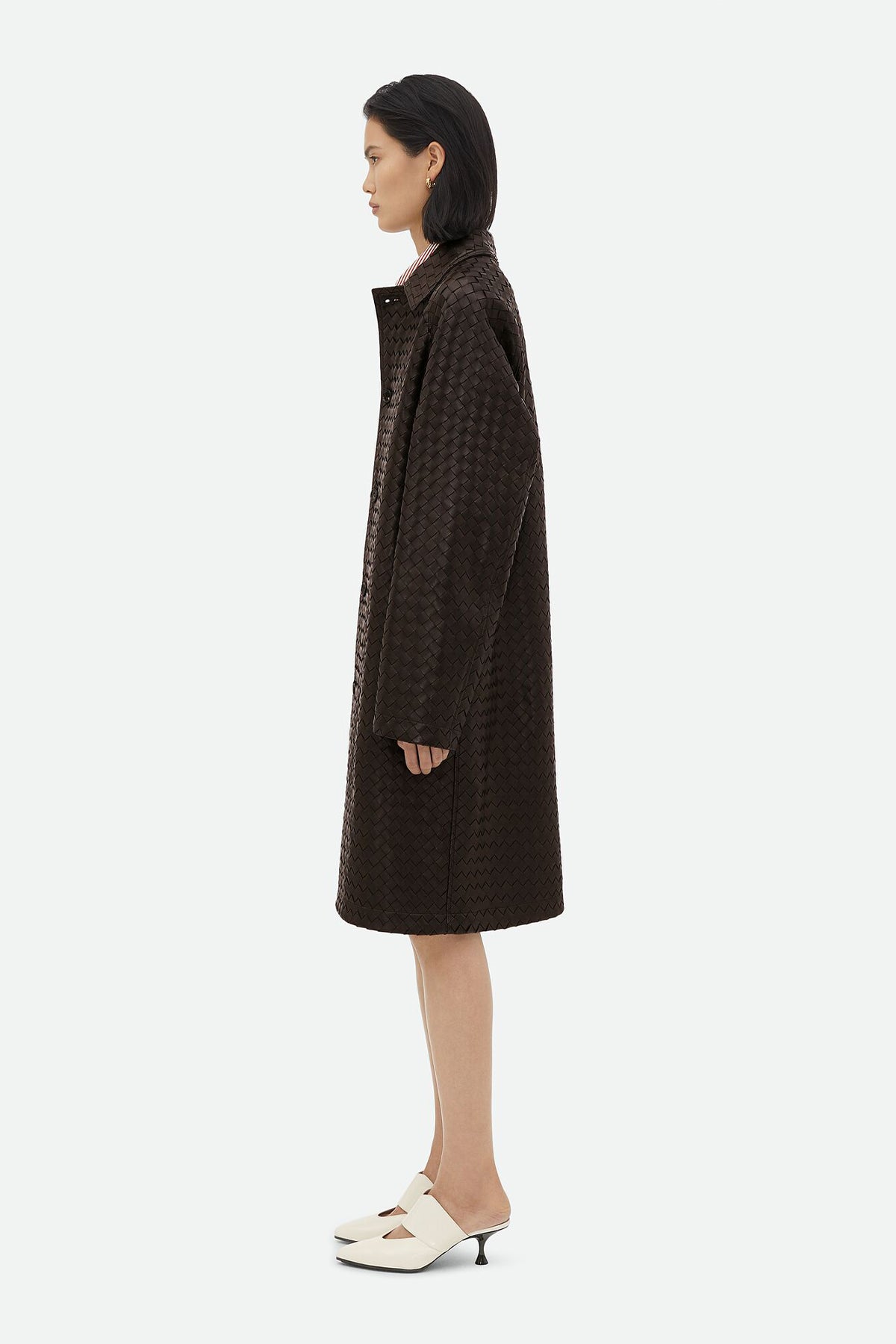 BOTTEGA VENETA | INTRECCIATO LEATHER COAT - MAXFIELD LA