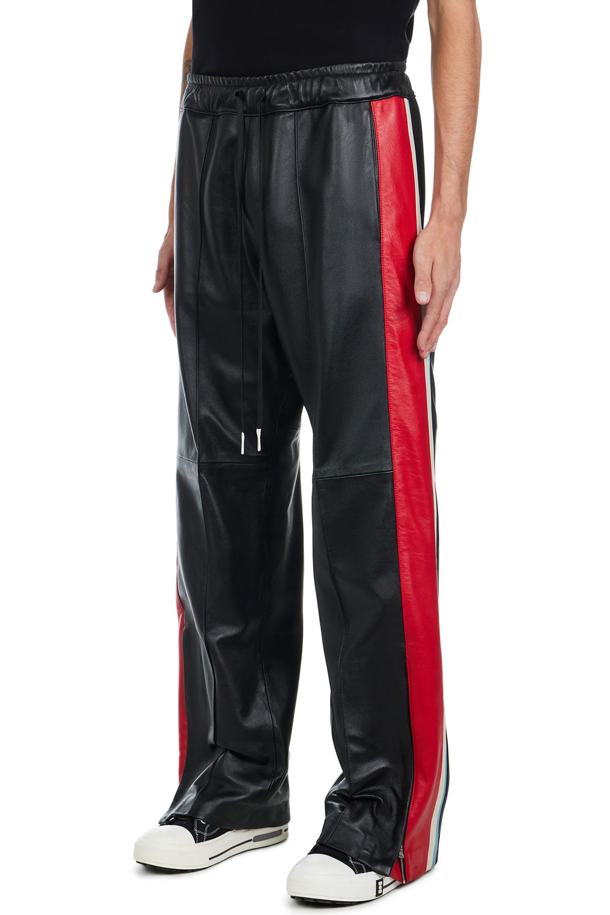 NAHMIAS | LEATHER TRACK PANTS