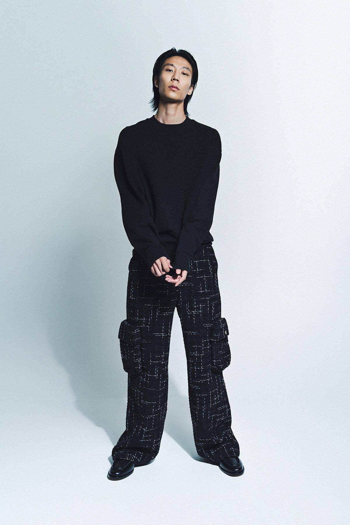 AMIRI FLECK TWEED CARGO PANTS