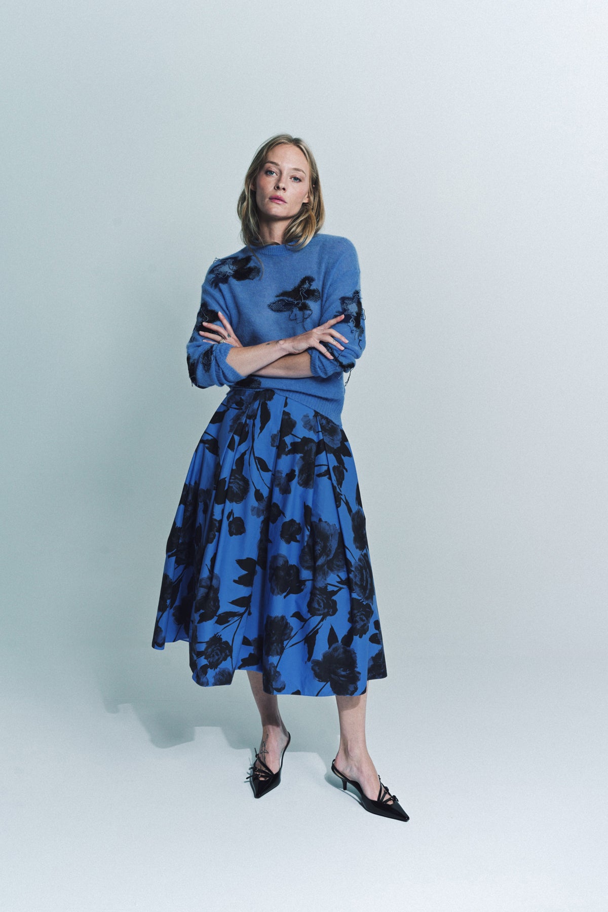 ERDEM | VOLUME HEM PLEAT DETAIL SKIRT - MAXFIELD LA