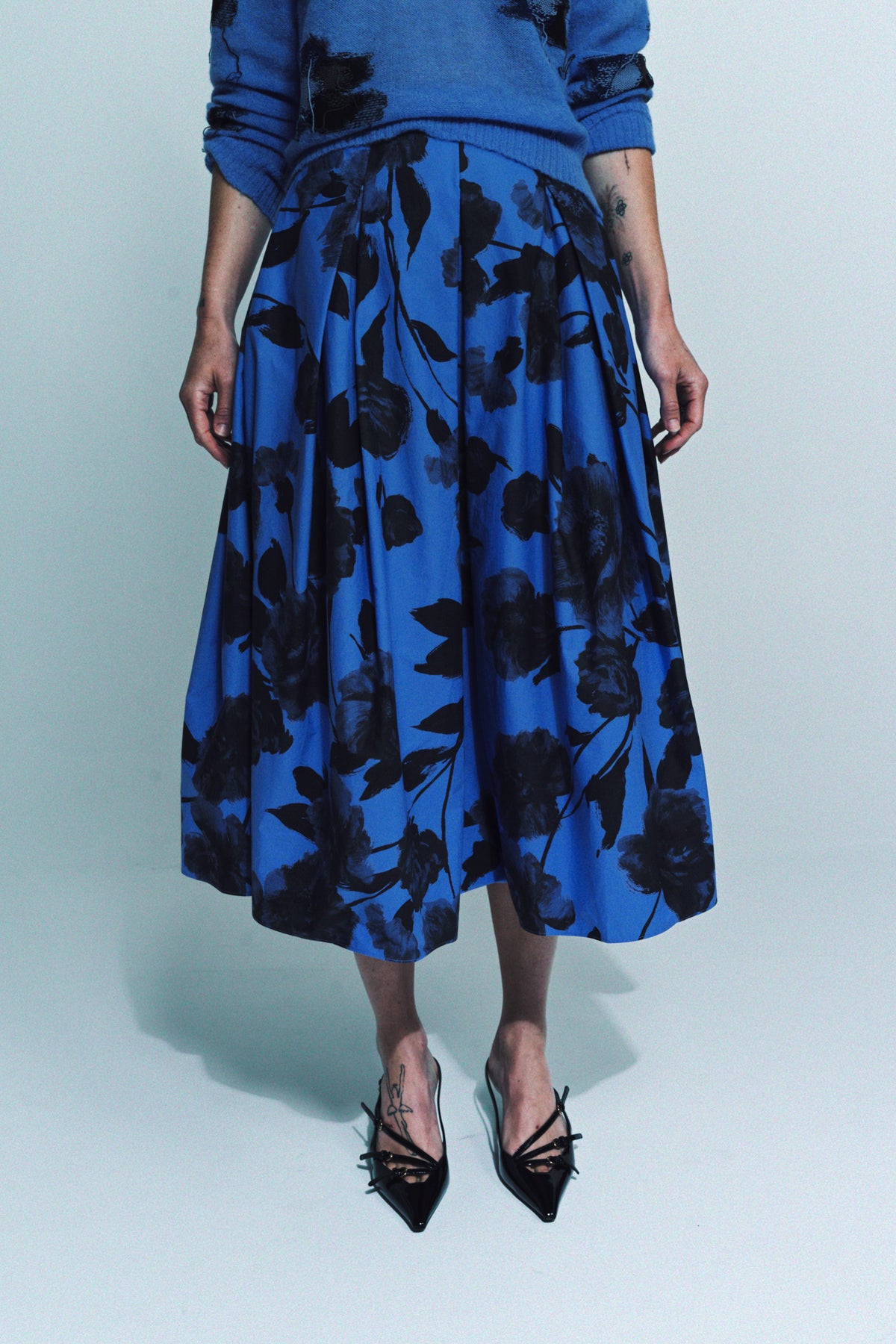ERDEM | VOLUME HEM PLEAT DETAIL SKIRT - MAXFIELD LA